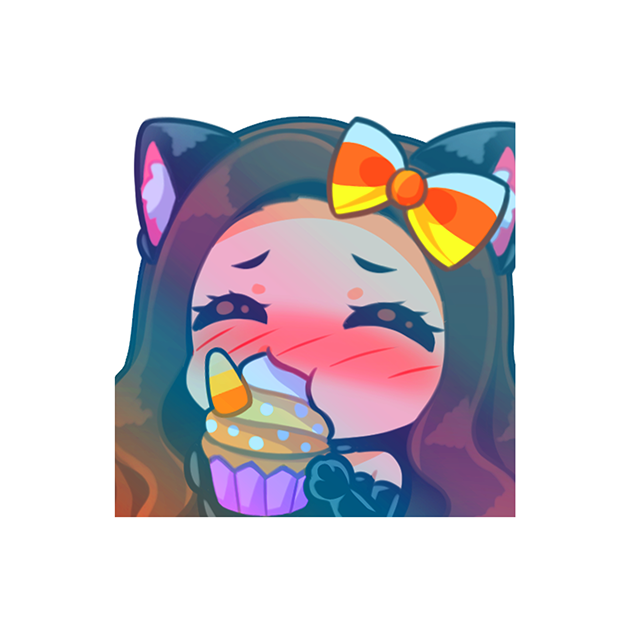 Nerdy's Black Cat Cupcake Sticker