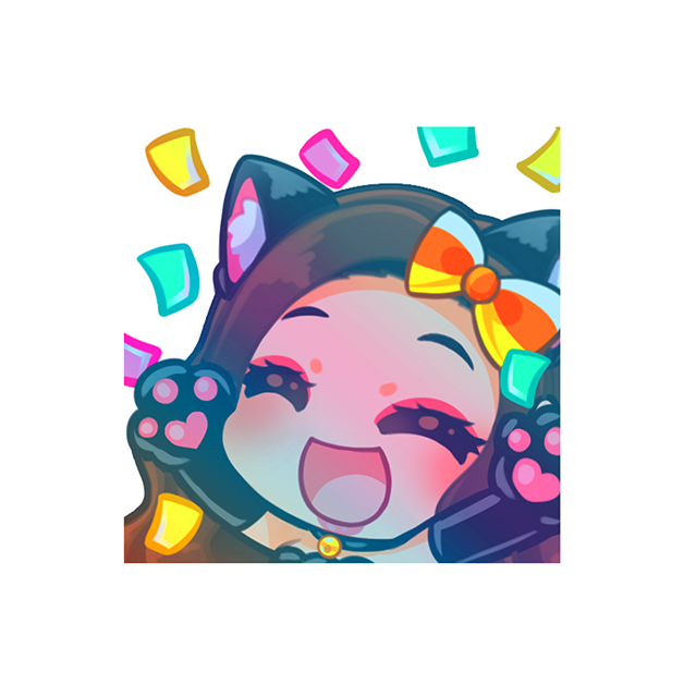 Nerdy's Black Cat Celebration Sticker