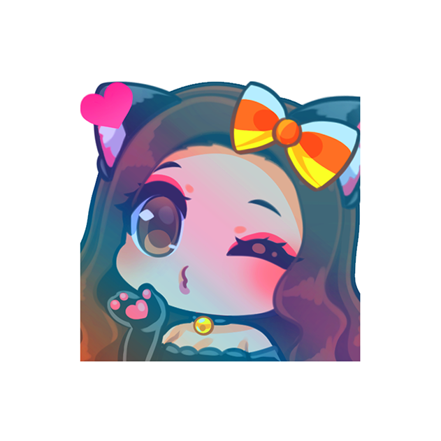 Nerdy's Black Cat Kiss Sticker
