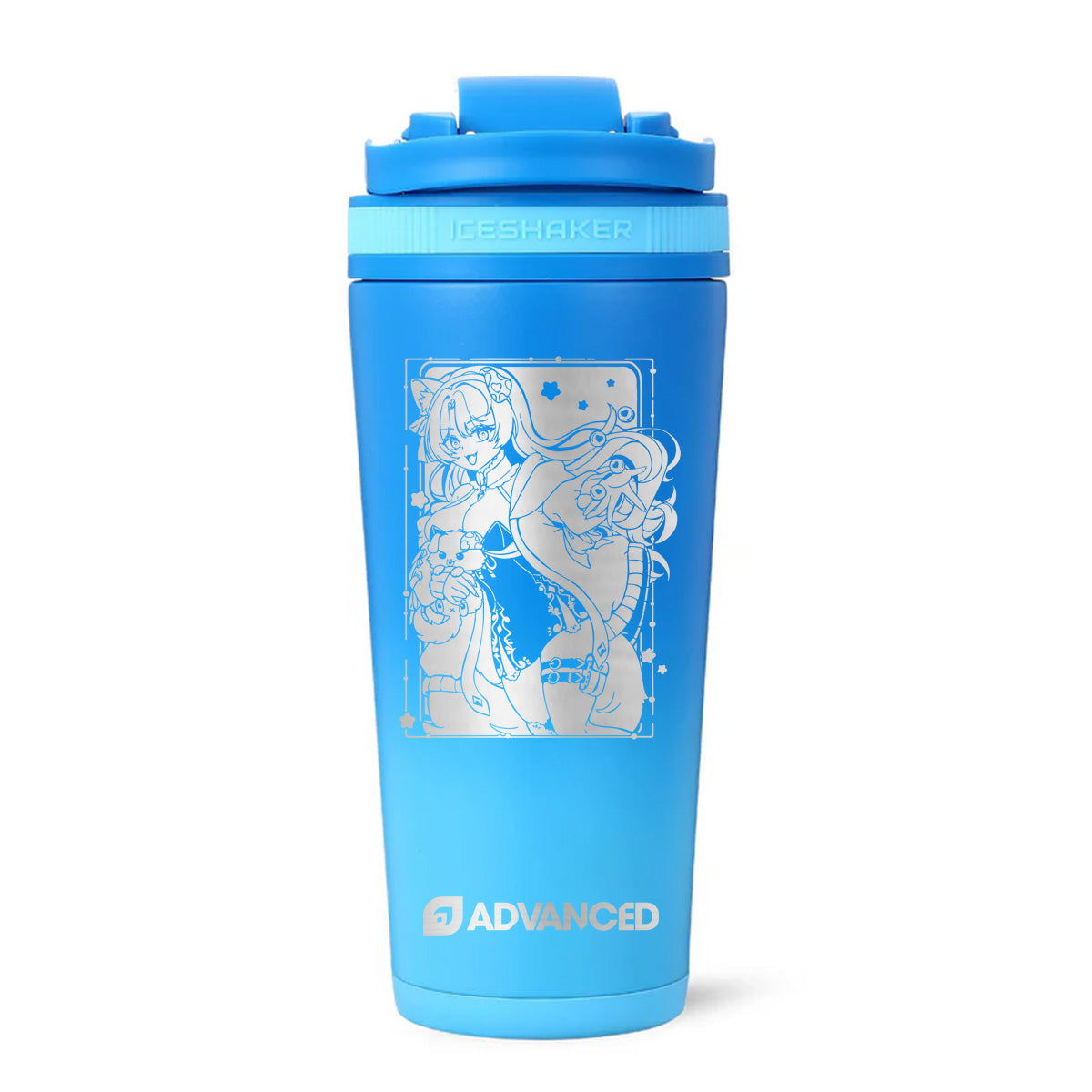 Pixxihound Custom 26oz Ice Shaker - Blue Color Rush