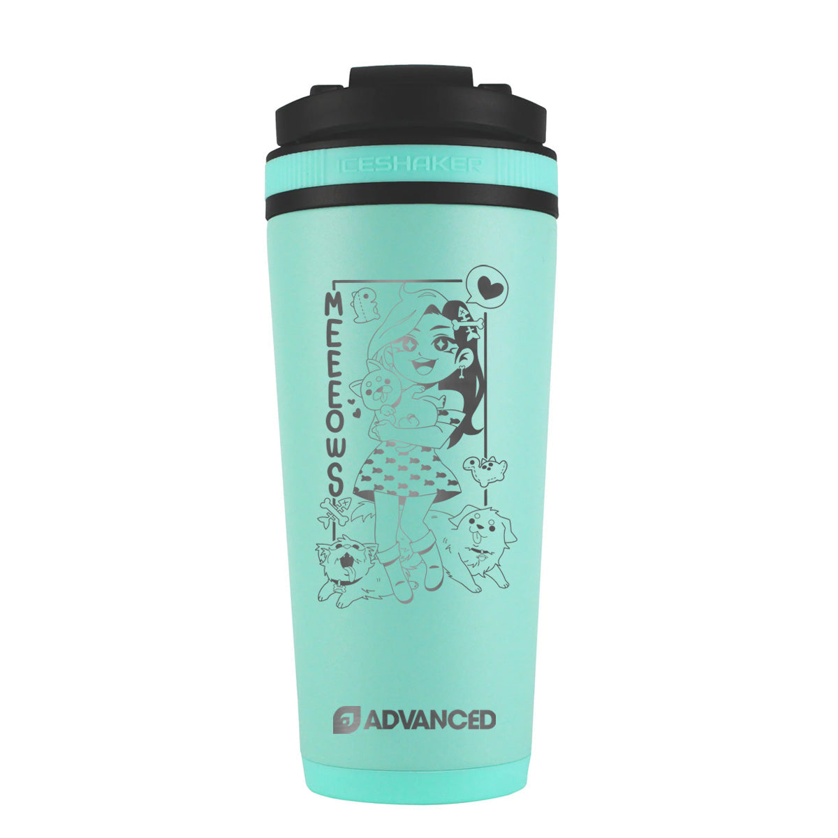 Meeeows Custom 26oz Ice Shaker - Mint