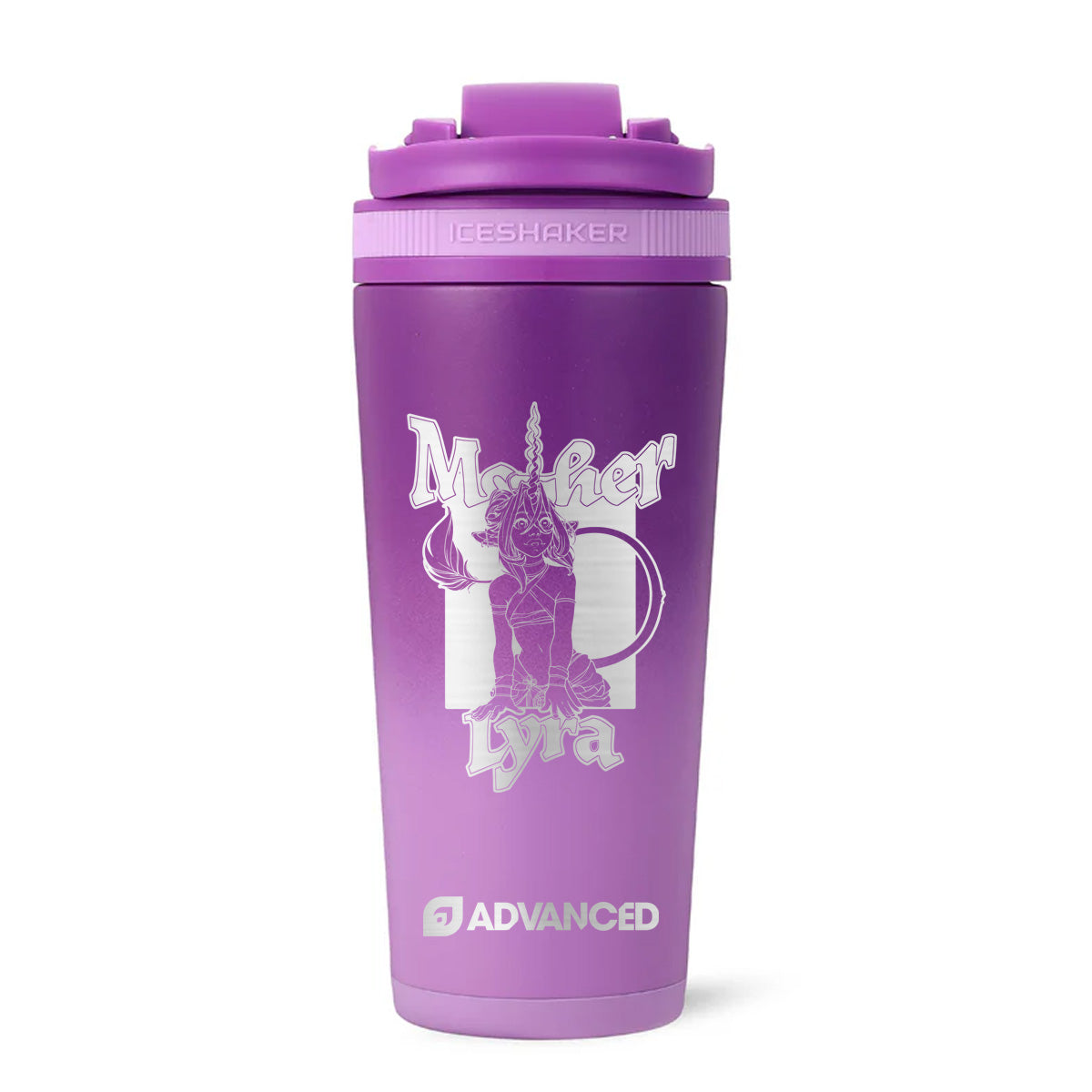 MotherLyra Custom 26oz Ice Shaker - Purple Color Rush