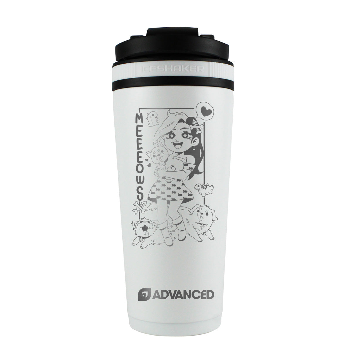 Meeeows X ADVANCED Premium Ice Shaker - White