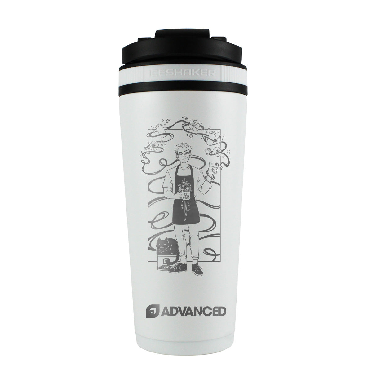 JeffBrutLag Custom 26oz Ice Shaker - White