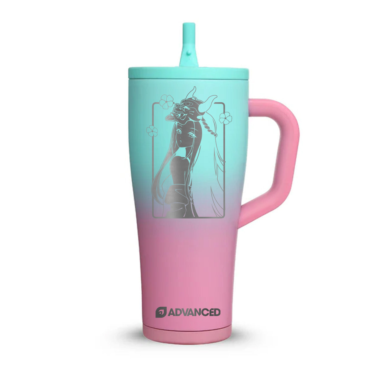 DerpDream Custom 32oz Legend Series Ice Shaker - Pink Mint Ombre