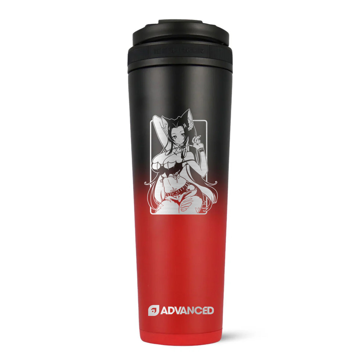 VampyKinz V2 Custom 32oz Ice Shaker - Red Black Ombre