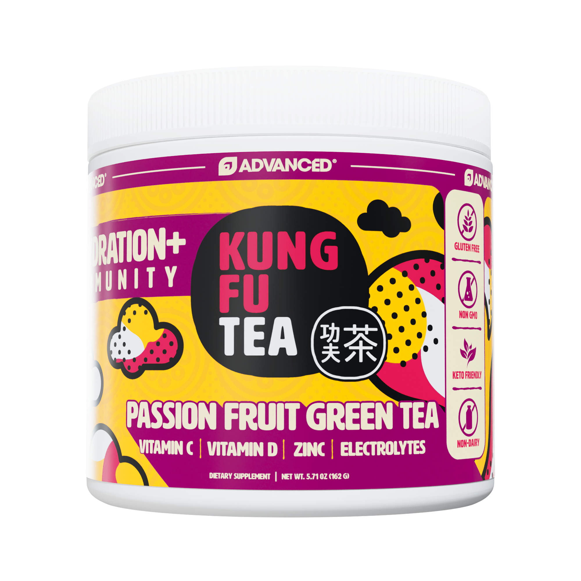 Immunity+ Hydration Kung Fu Tea Passionfruit Green Tea