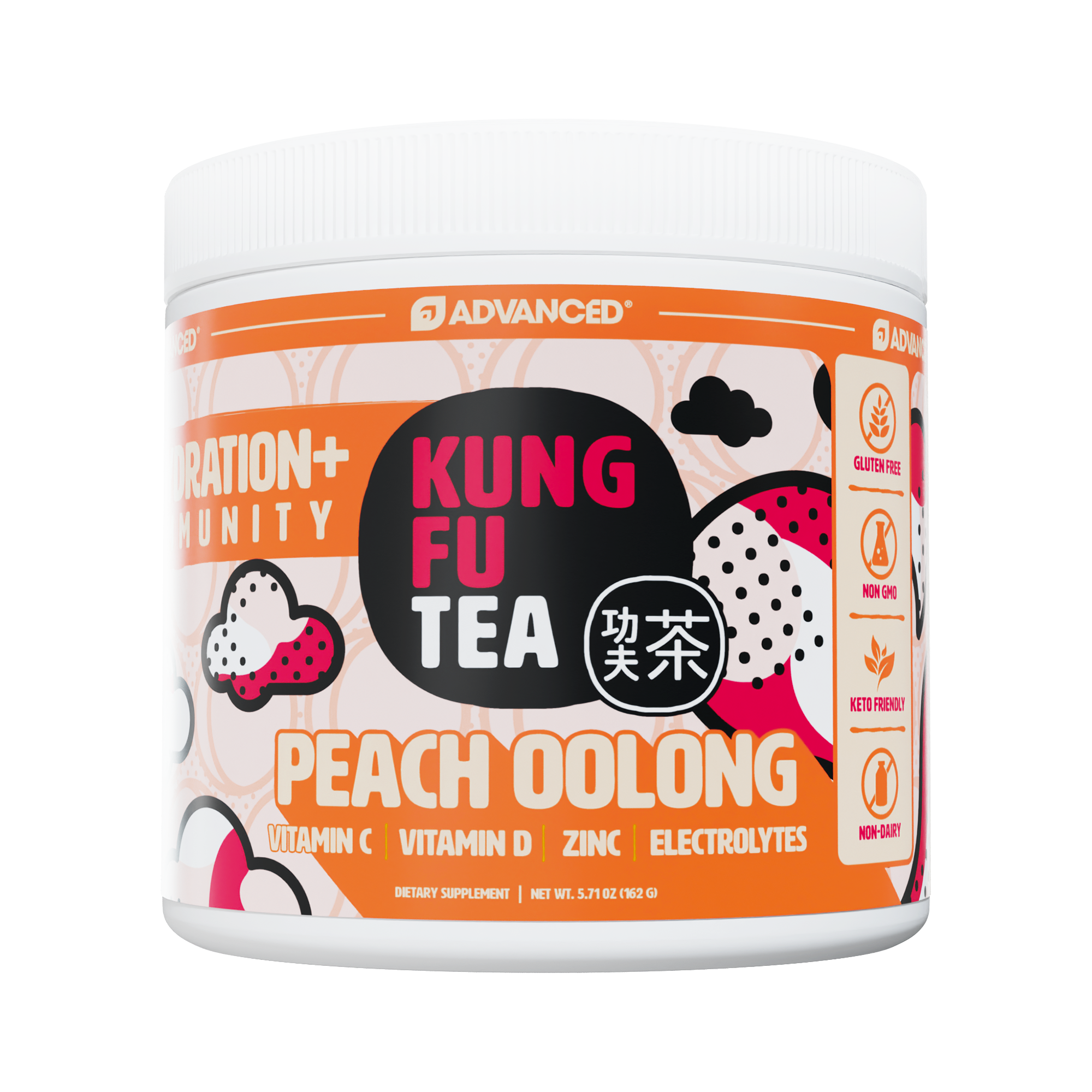 Immunity+ Hydration Kung Fu Tea Peach Oolong Tea