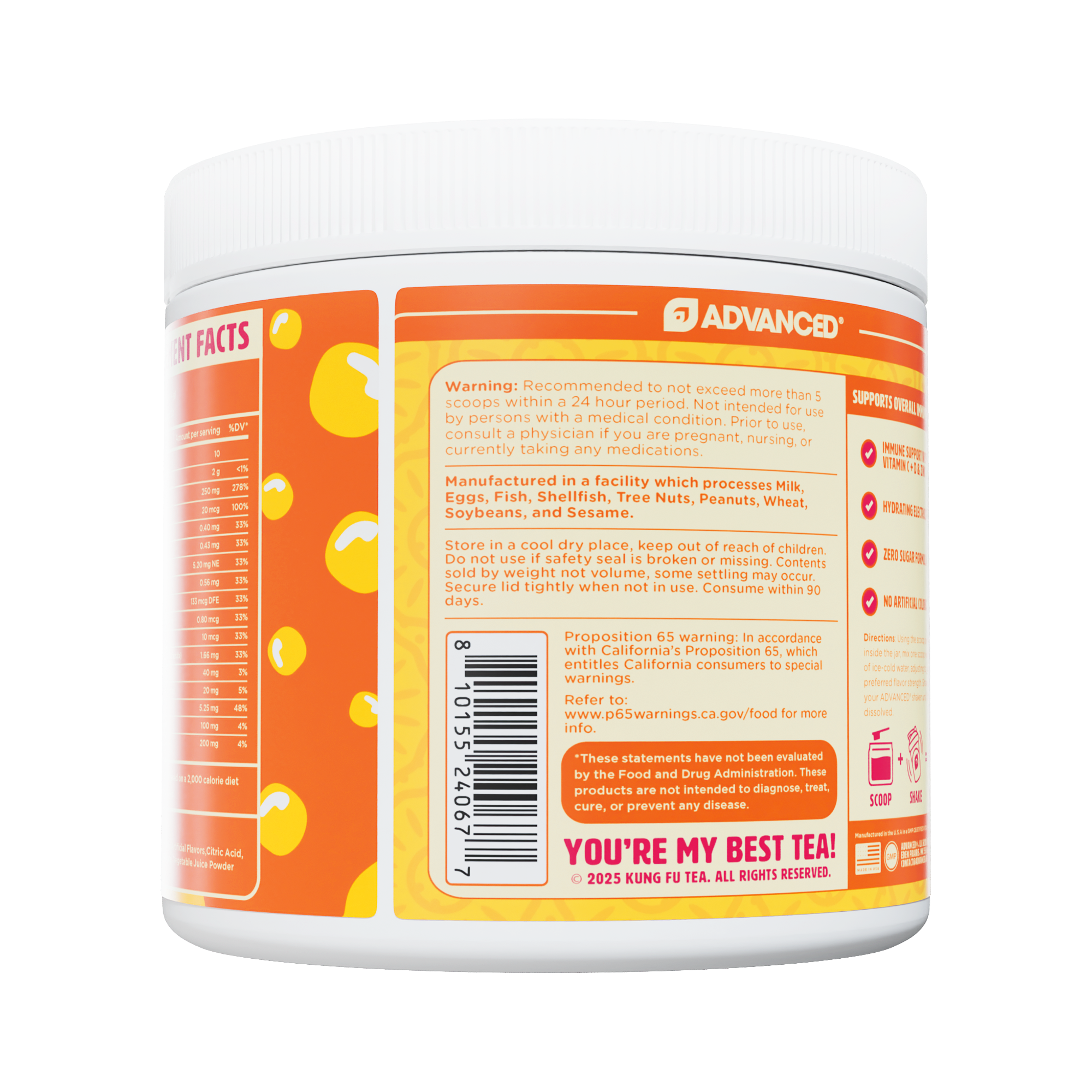 Immunity+ Hydration Kung Fu Tea Sunshine Pineapple Tea