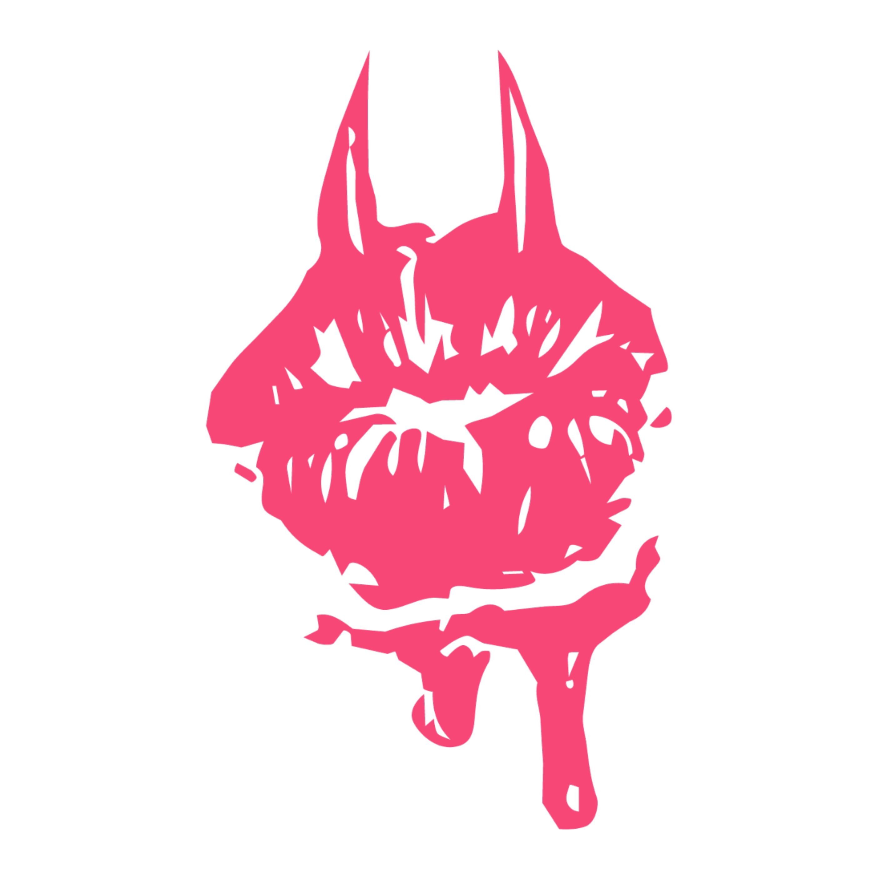 Monstalicious Pink Lips Sticker