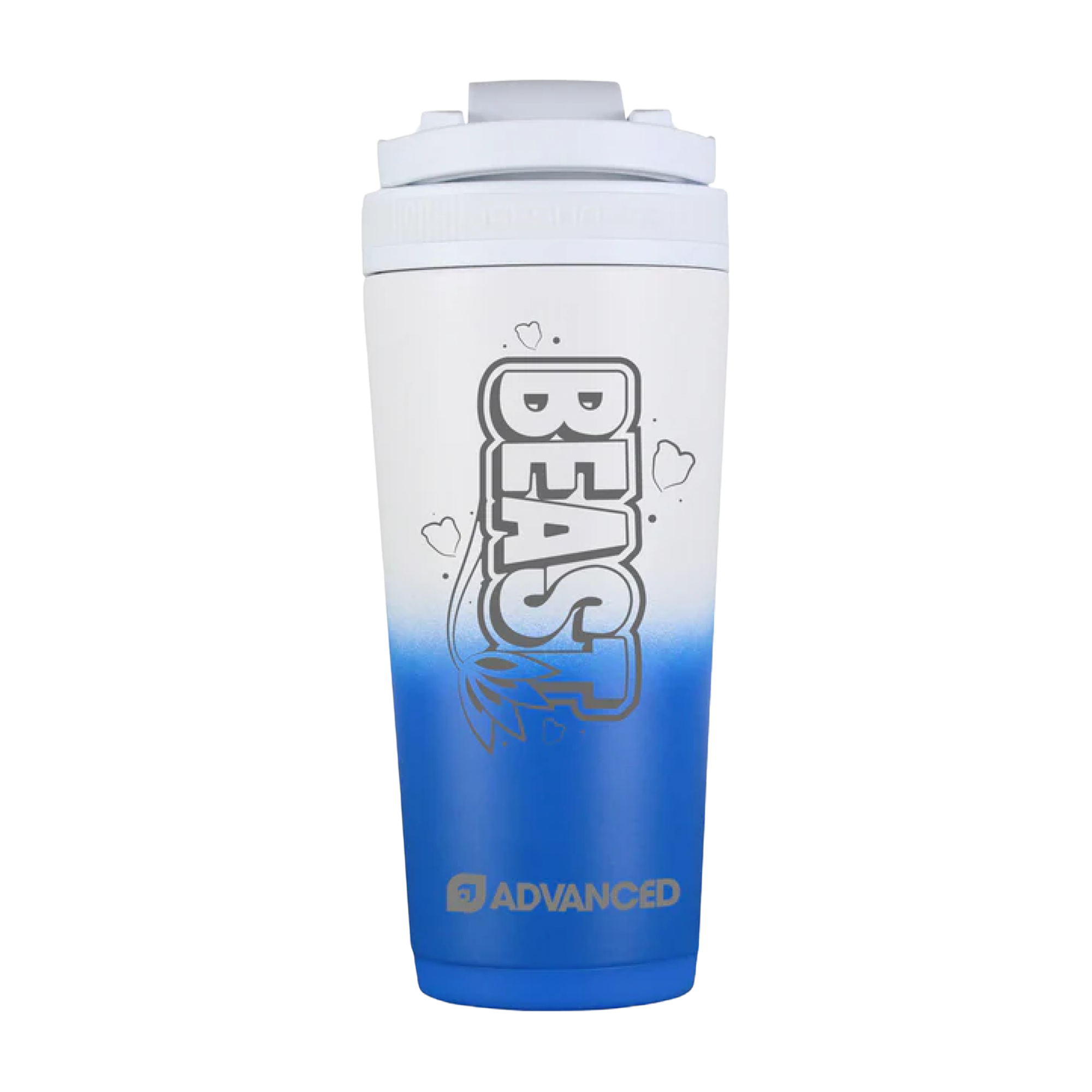 Beast's Custom 26oz Ice Shaker - Royal White Ombre