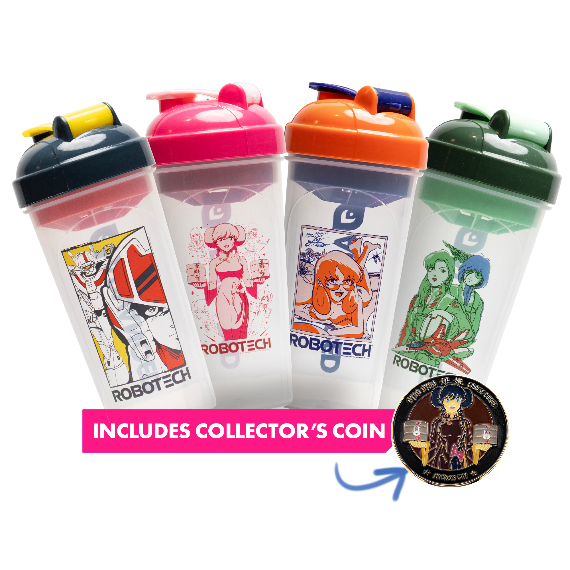 Robotech Shaker Set with Minmay Collectible Coin