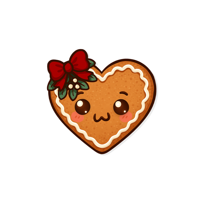 Voosh's Christmas Gingerbread Heart Charm