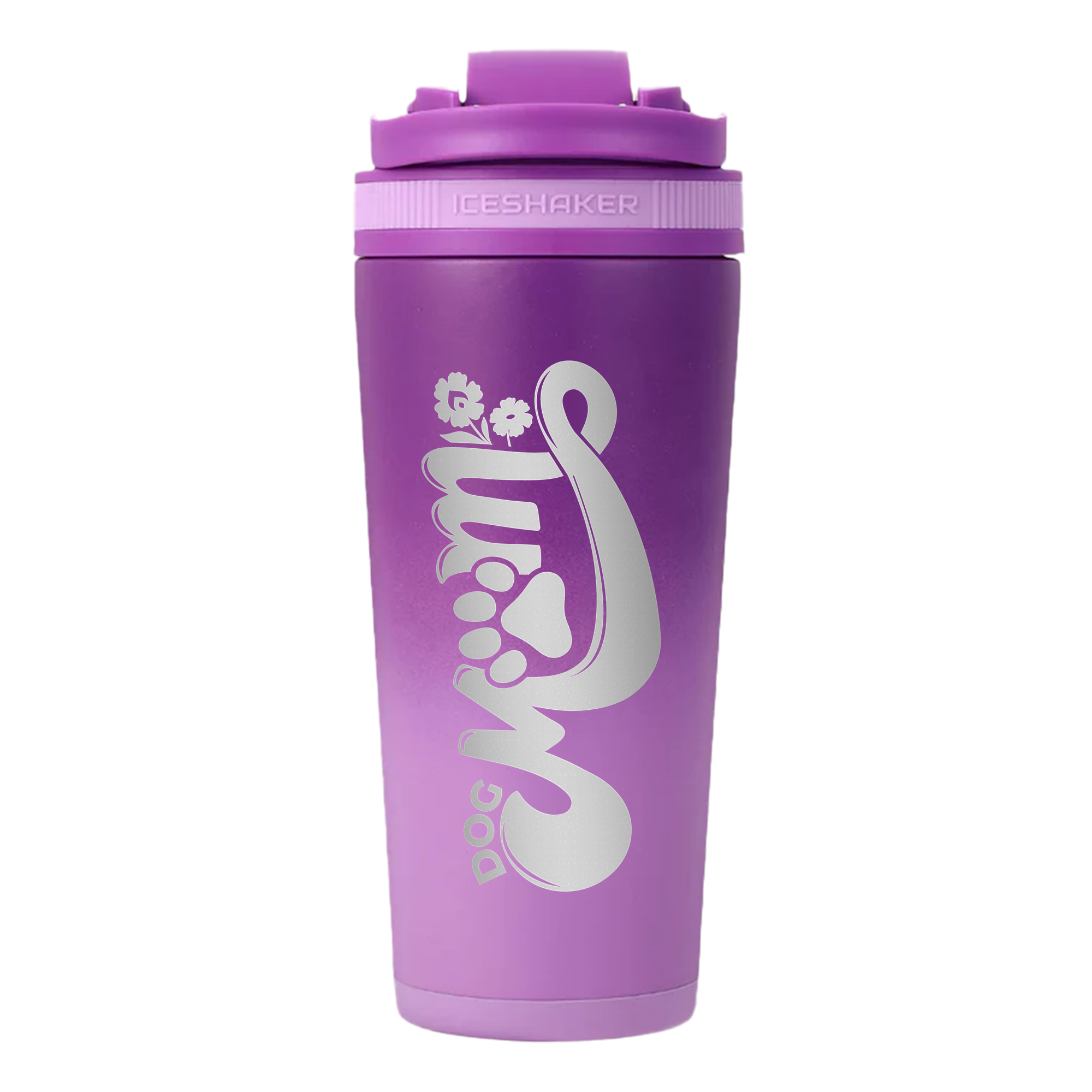 Dog Mom ADVANCED 26oz Ice Shaker - Purple Color Rush