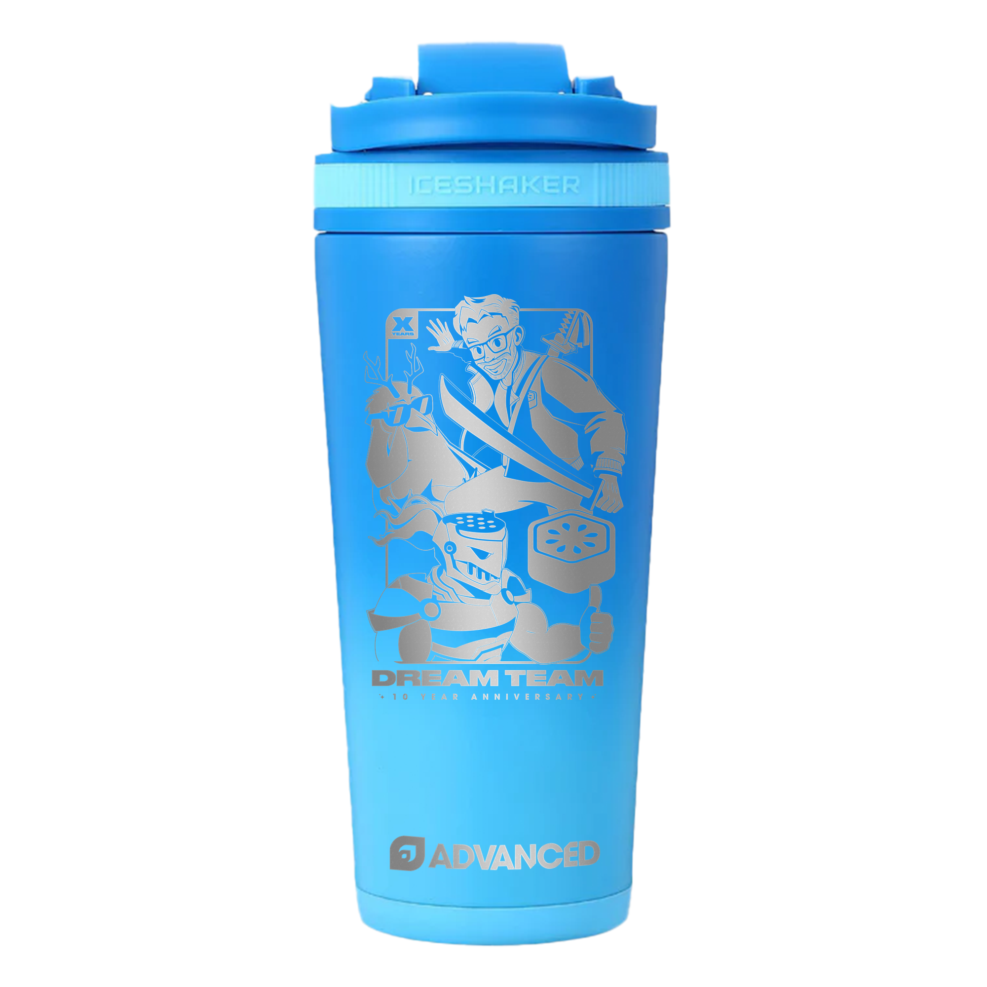 Dream Team 10-Year Anniversary 26oz Ice Shaker - Blue Color Rush