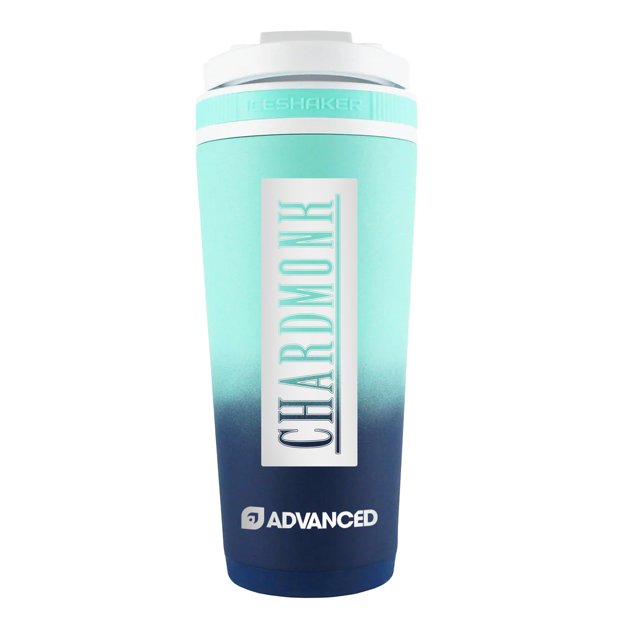Chardmonk Custom 26oz Ice Shaker - Navy Mint Ombre