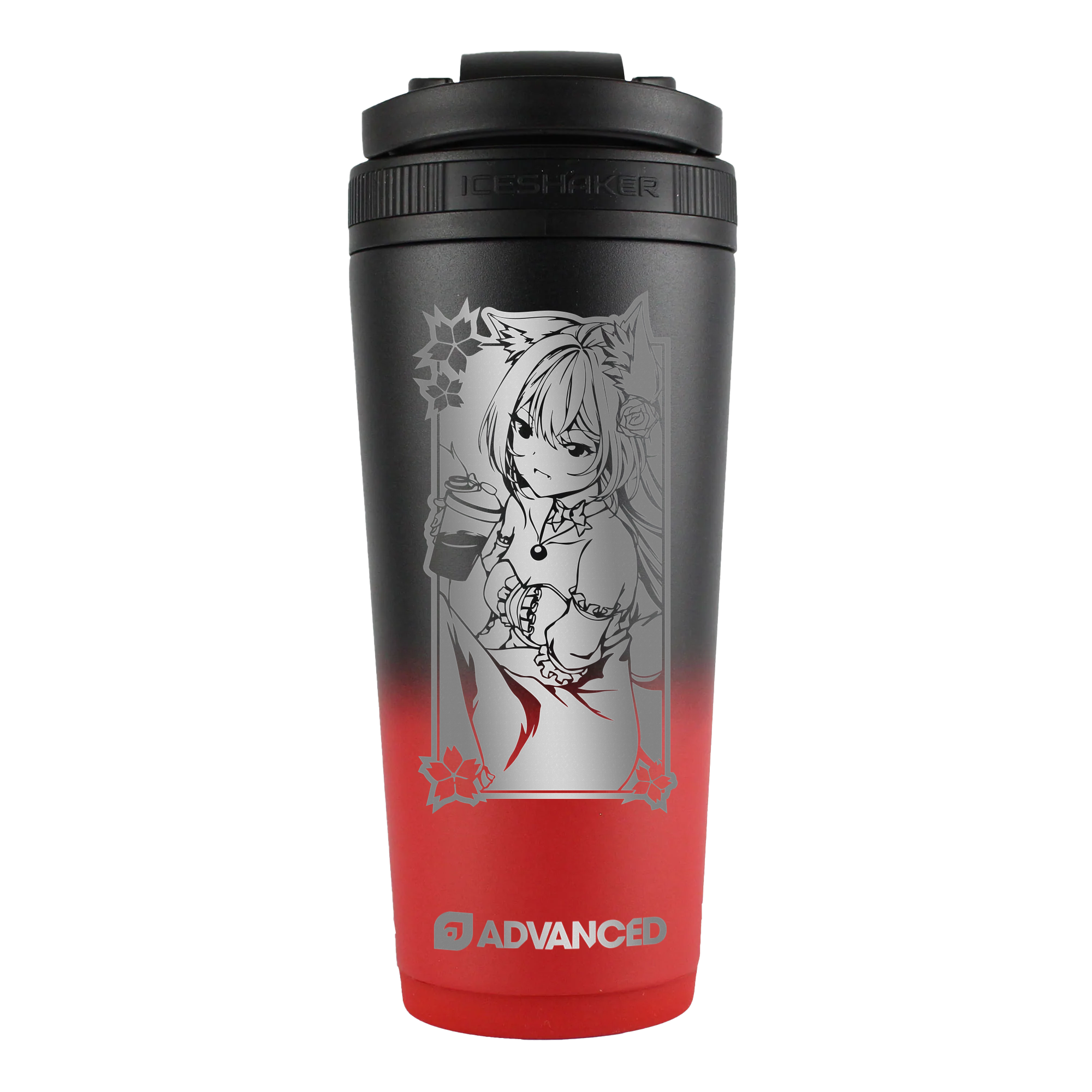 Kitsu 26oz Ice Shaker - Red Black Ombre