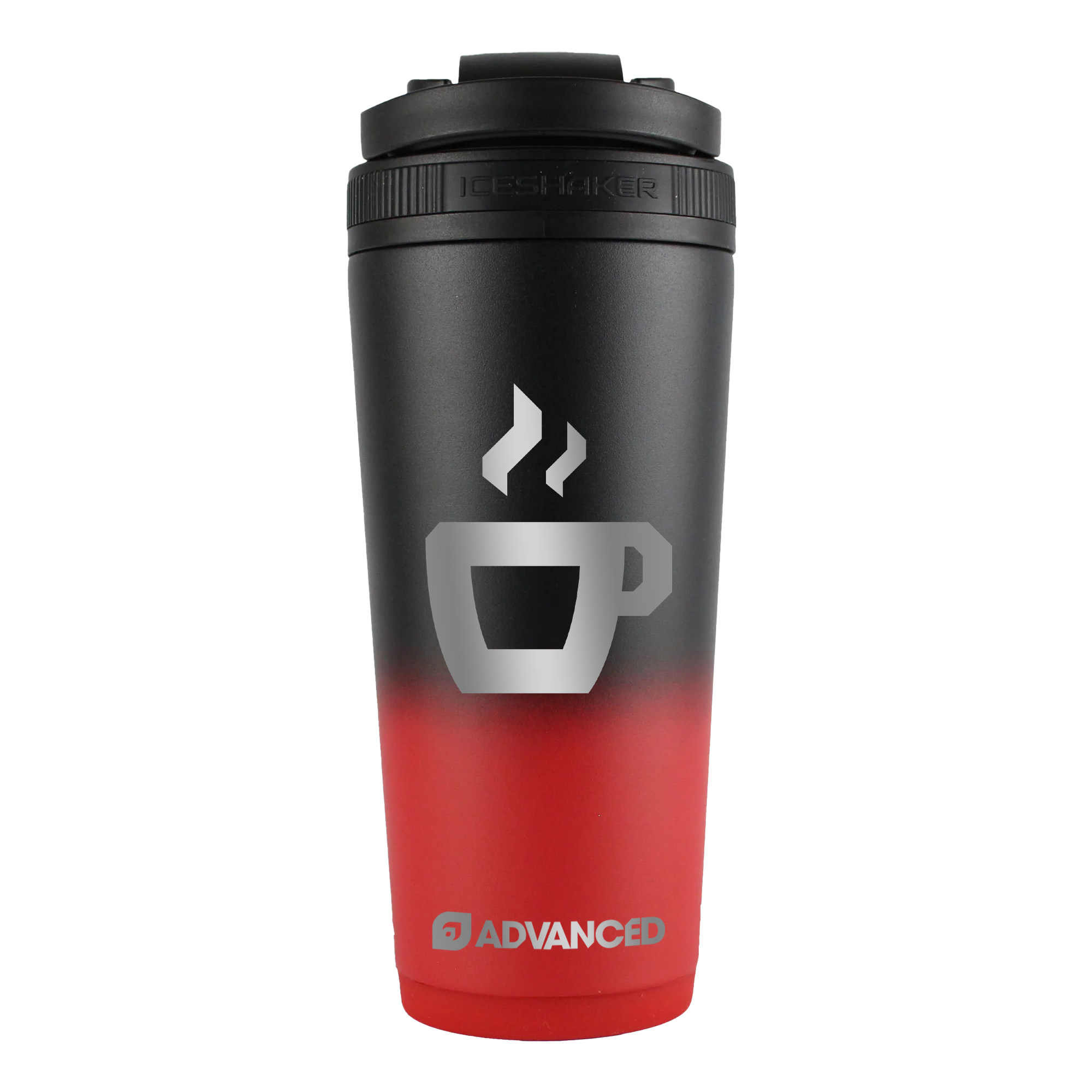 Espresso Custom 26oz Ice Shaker - Red Black Ombre