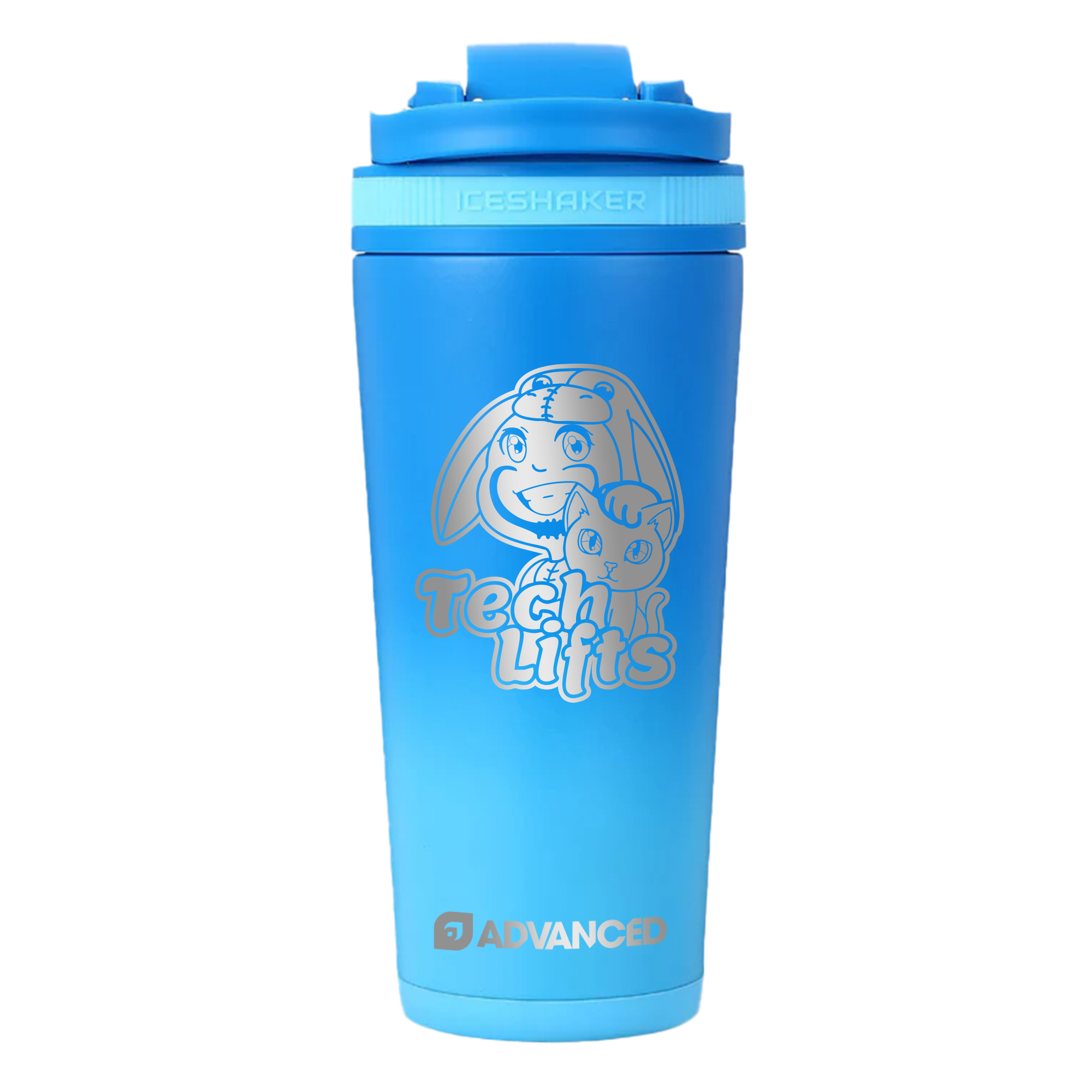 TechLifts Custom 26oz Ice Shaker - Blue Color Rush