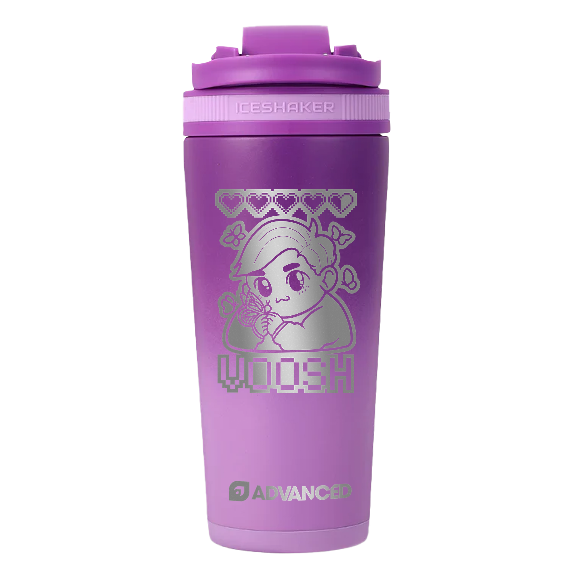 Voosh Custom 26oz Ice Shaker - Purple Color Rush