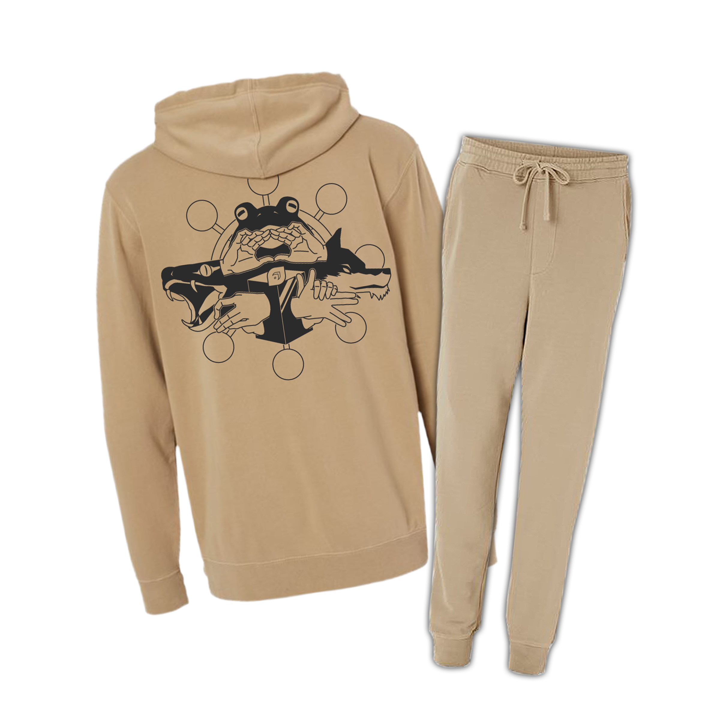 Cursed Tan Hoodie + Sweats