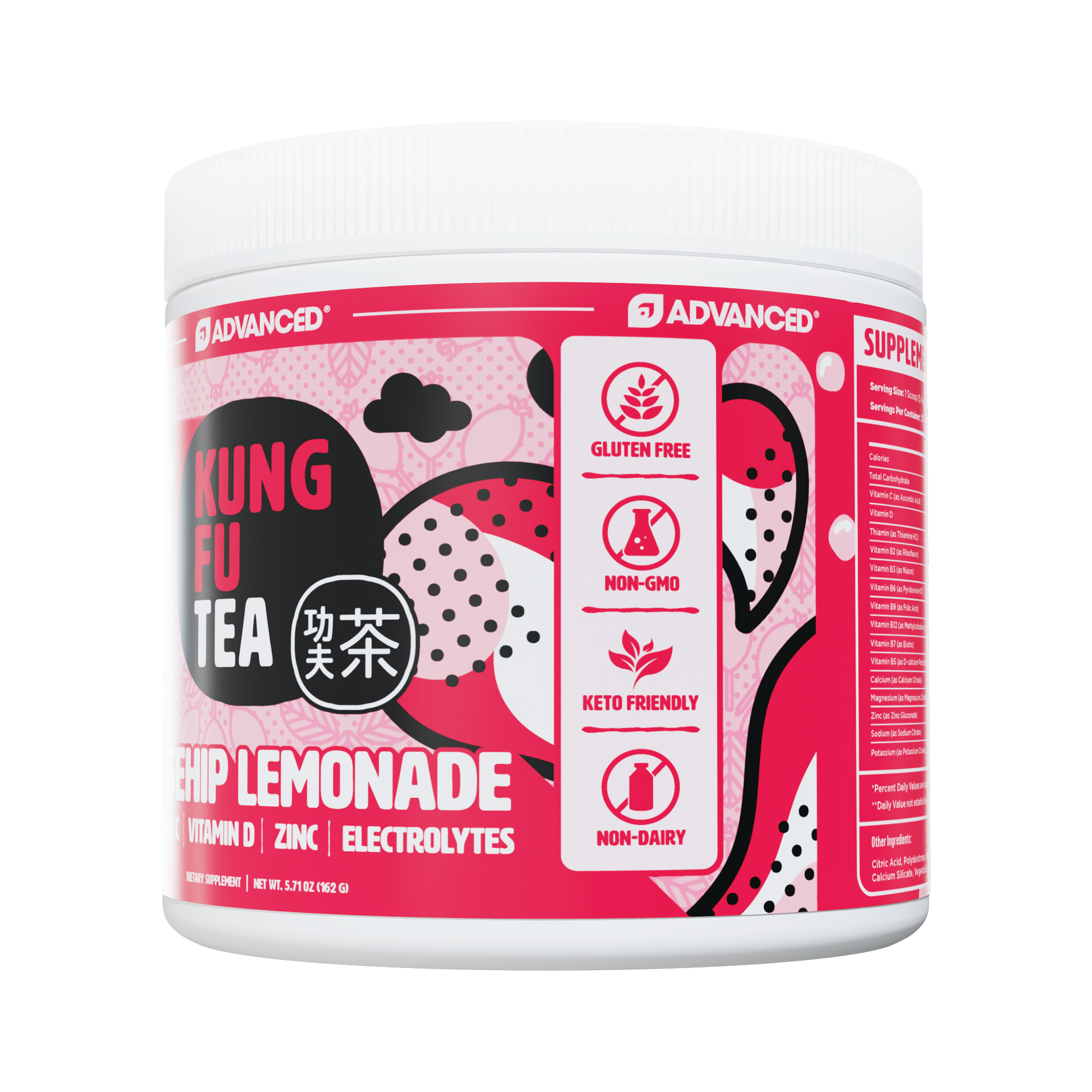 Immunity+ Hydration Kung Fu Tea Rosehip Lemonade