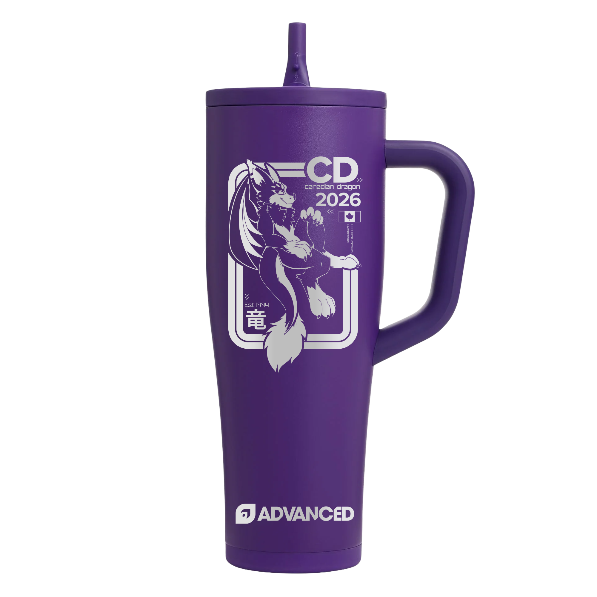 Canadian Dragon 4.0 Custom 40oz Legend Series Ice Shaker - Purple