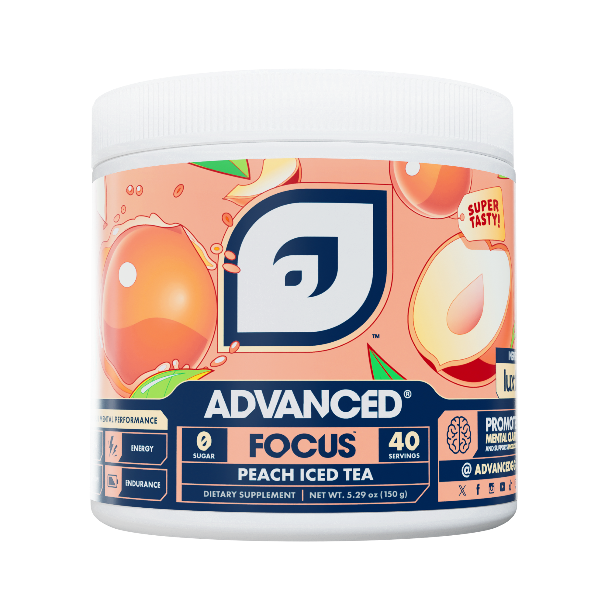 Peach Iced Tea Focus Gaming Supplement