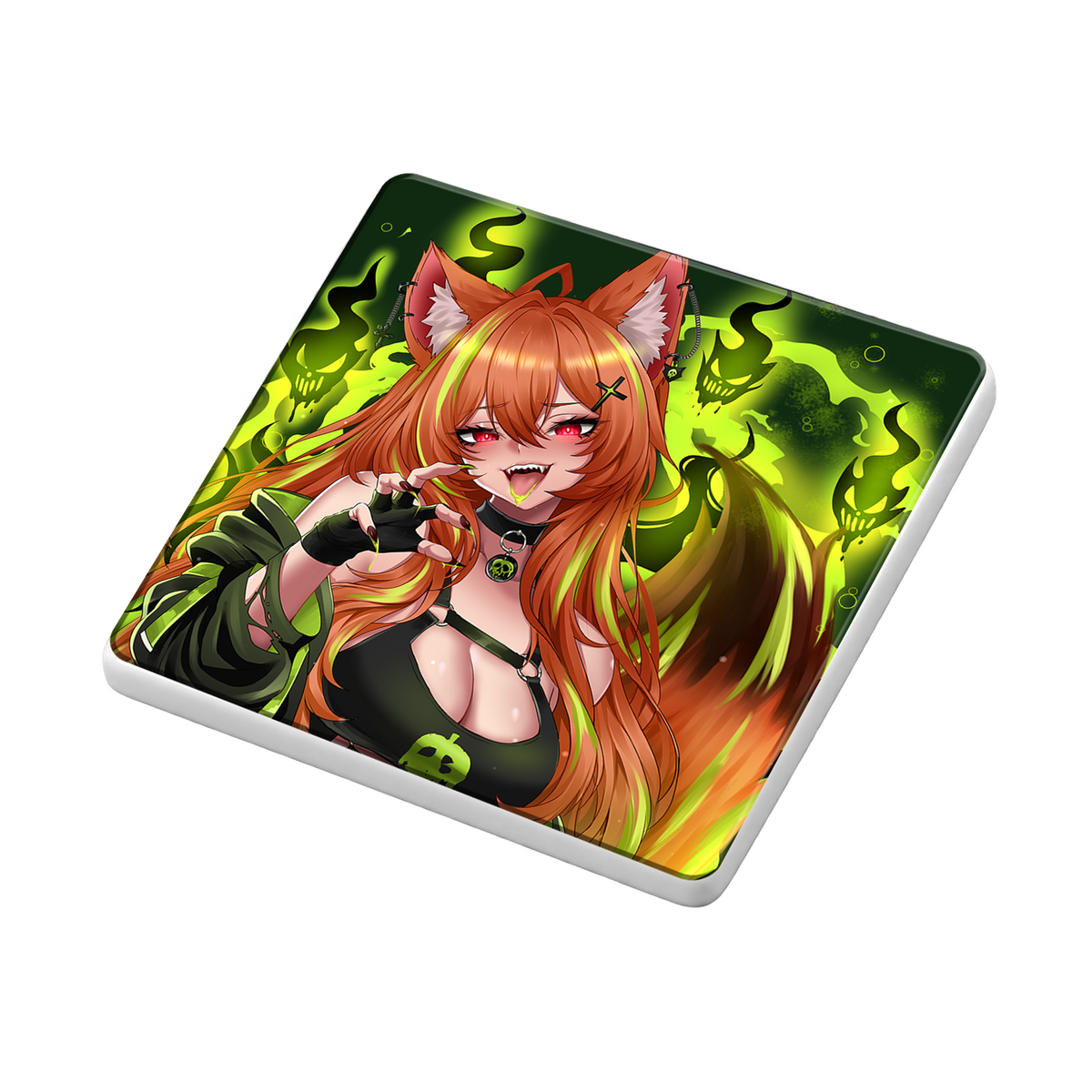 LazyFoxGirl Halloween Ceramic Coaster