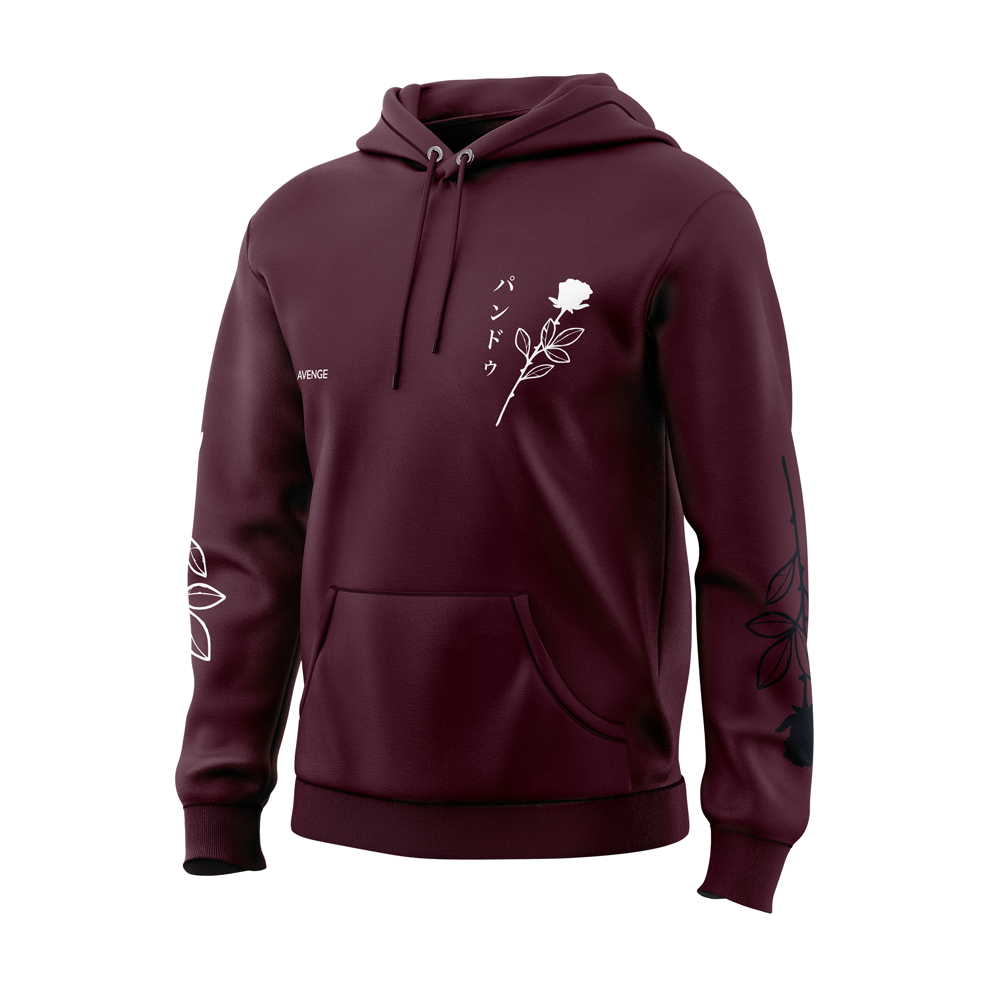 Panduh Avenge Maroon Hoodie - Midweight