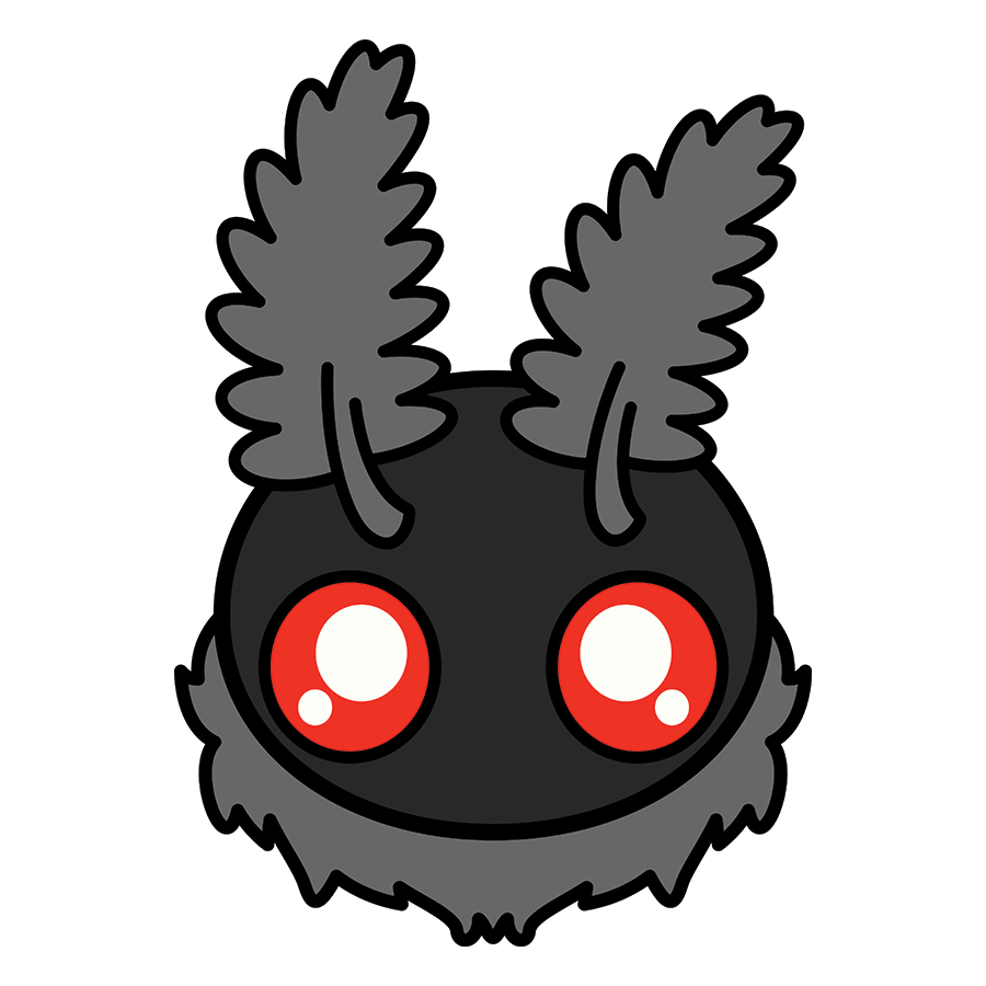 Mothman Head Sticker