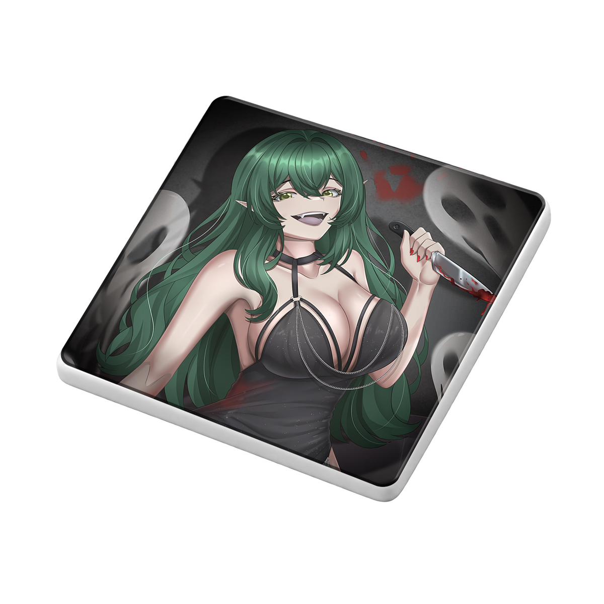 NesshiiXO Halloween Ceramic Coaster