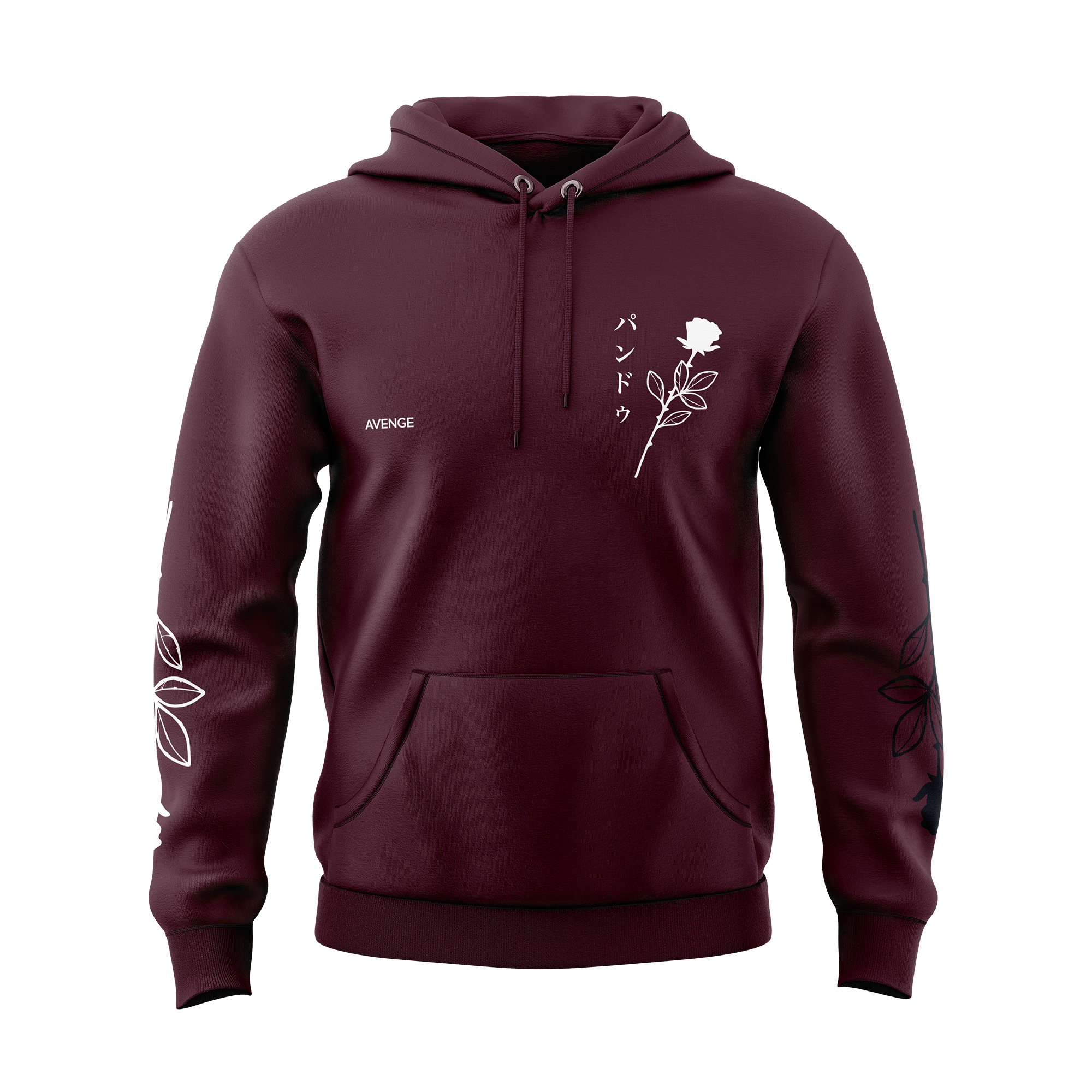 Panduh Avenge Maroon Hoodie - Midweight