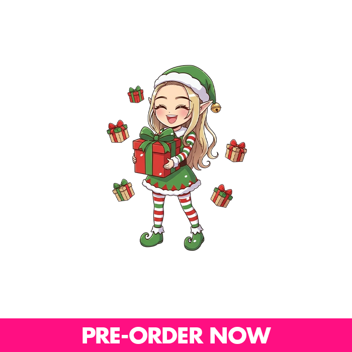 Topaz's Christmas Elf Present Sticker