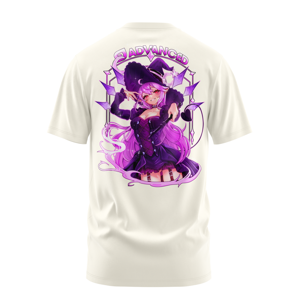 StellarGoth Halloween Witch T-shirt Cream