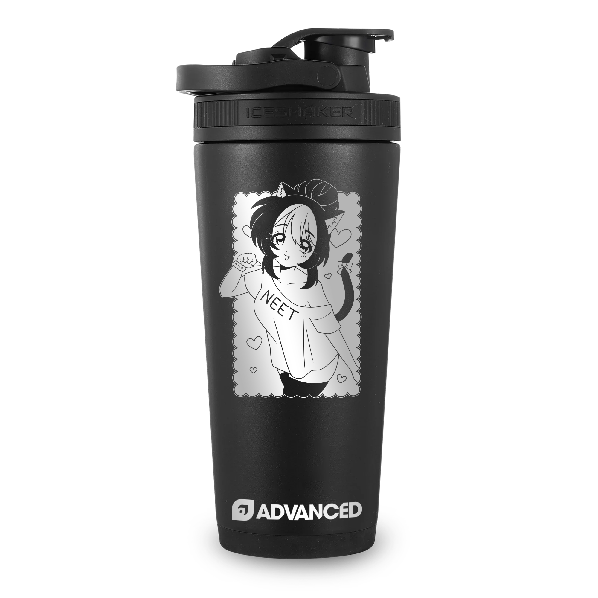 Strawb X ADVANCED Premium 26oz Ice Shaker - Black