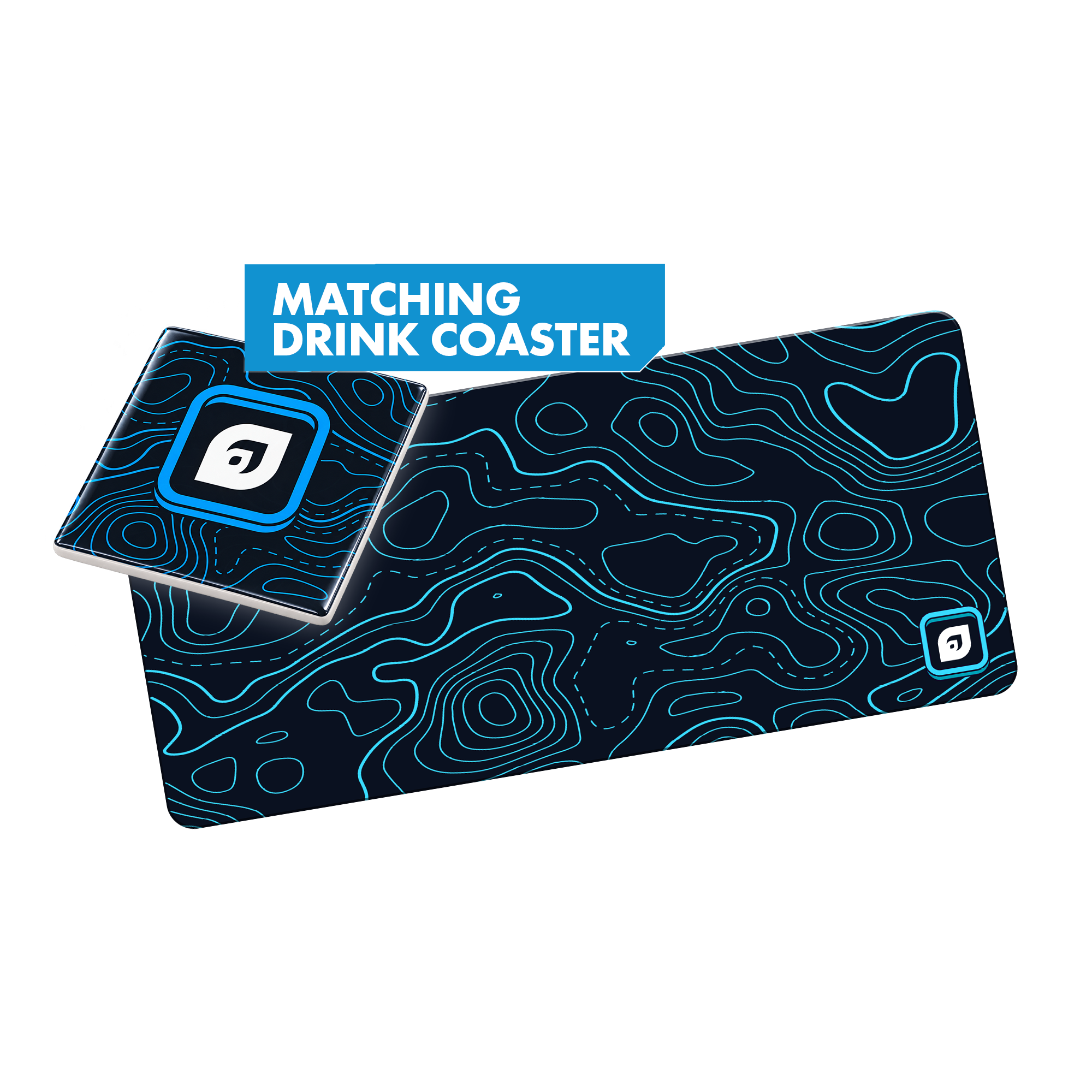 ADVANCED Topography Coaster + Mousepad Bundle (Blue)
