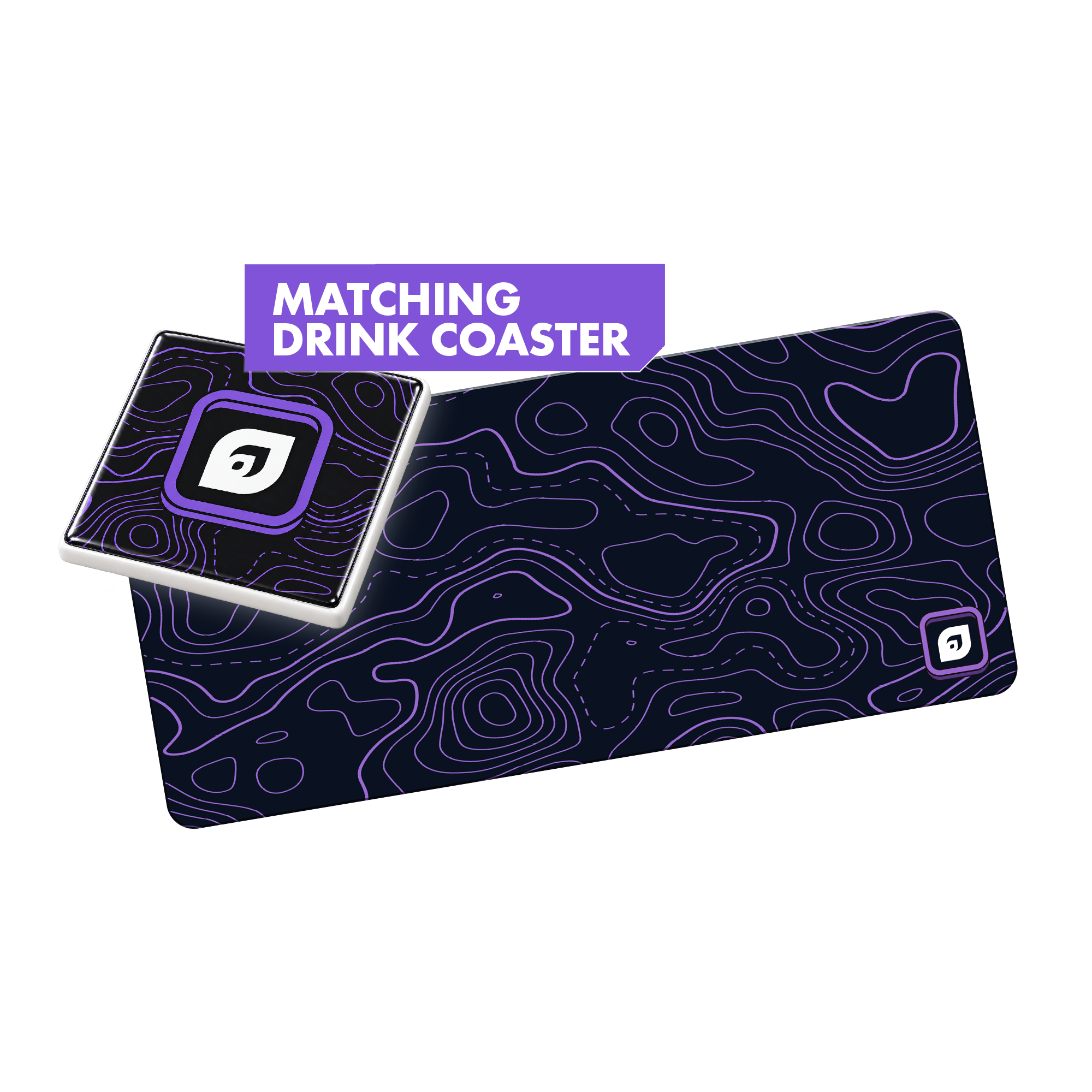 ADVANCED Topography Coaster + Mousepad Bundle (Purple)
