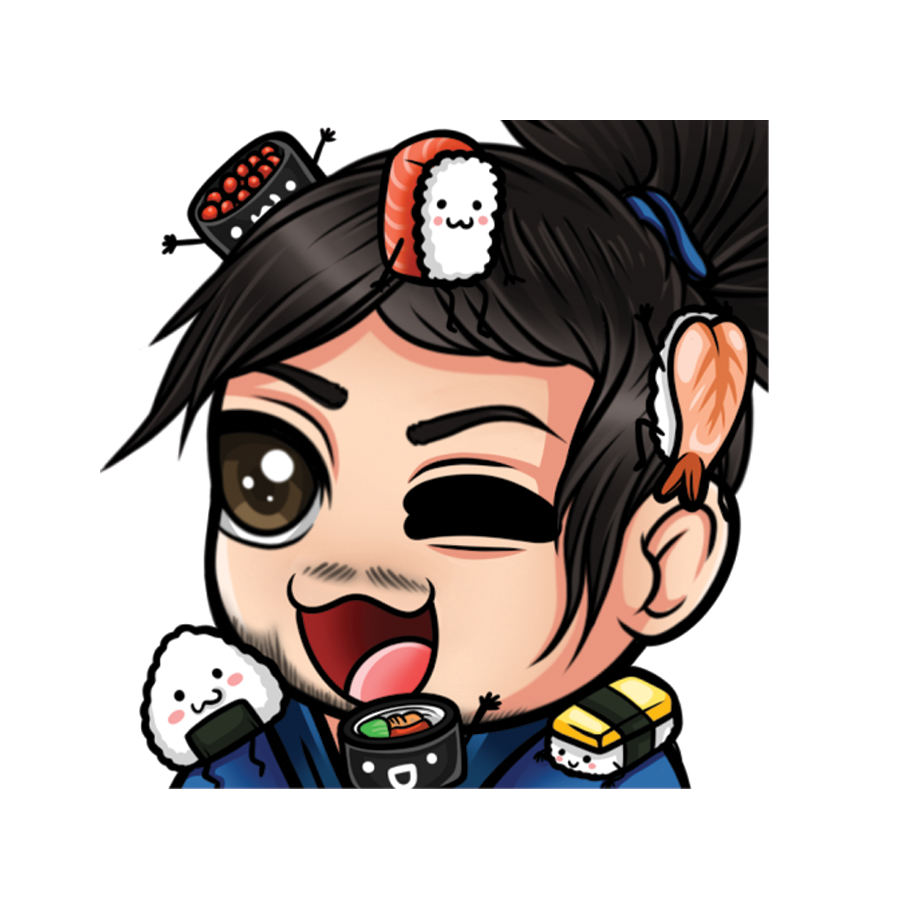 TreyKatxo Trey Sushi Sticker