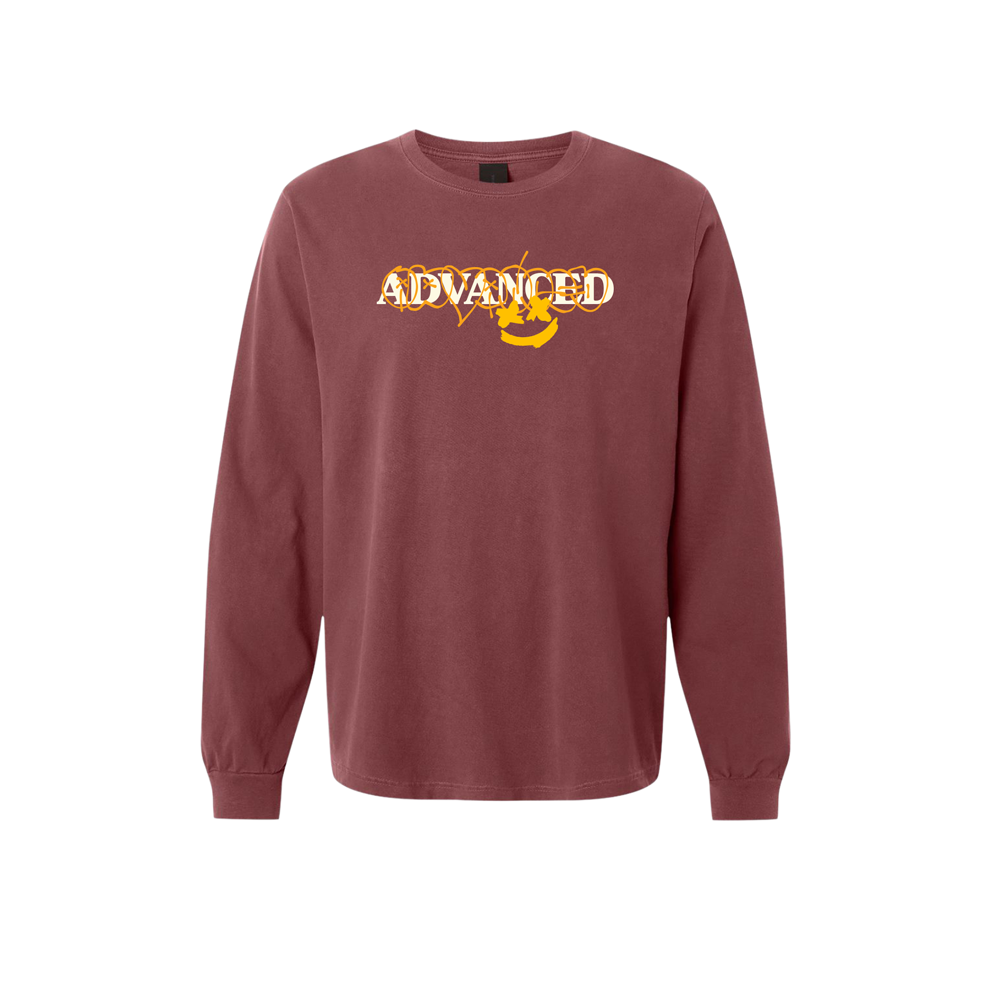 Just Do Stuff Heavyweight Long Sleeve - Washed Maroon