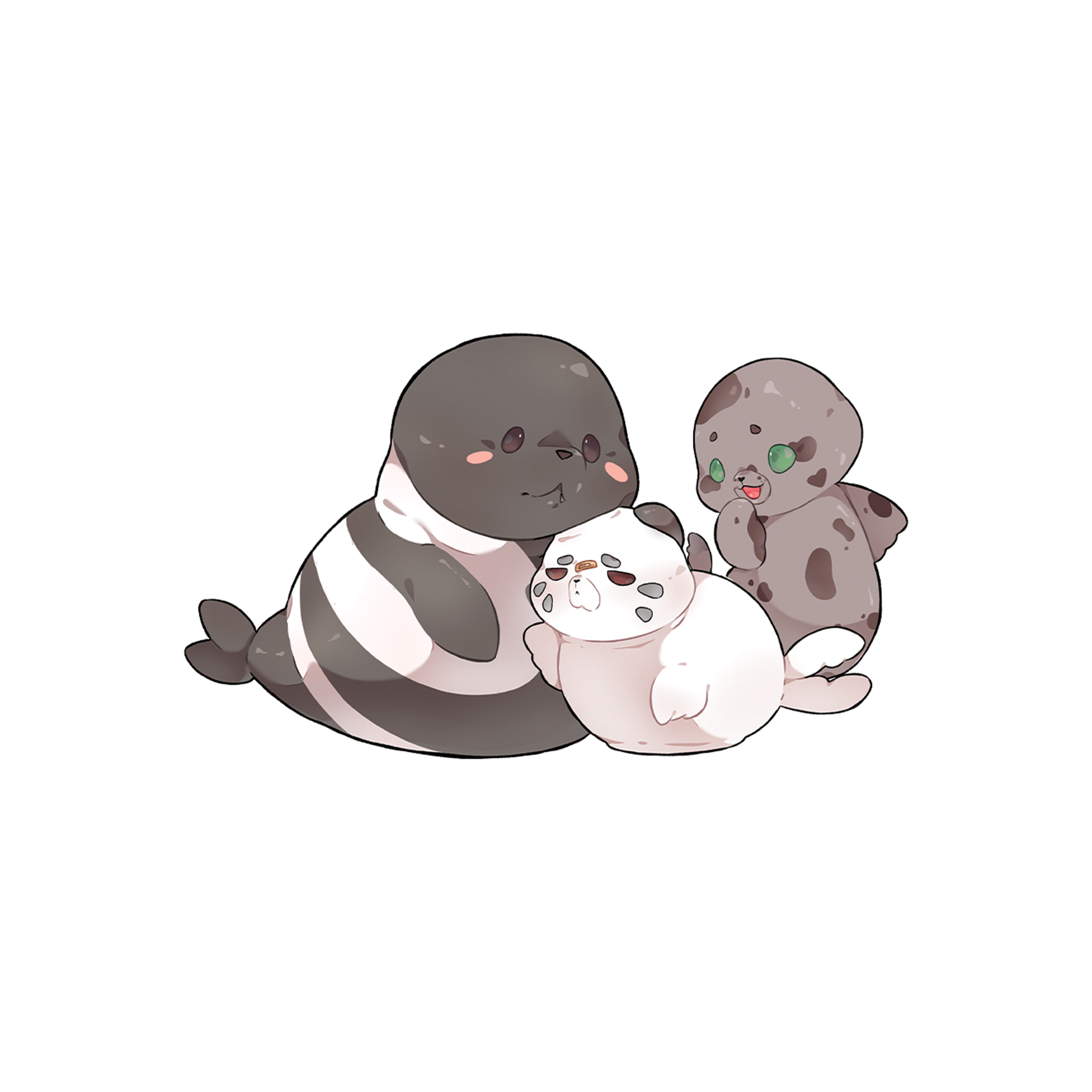 Orcatsukii Seal Family Sticker