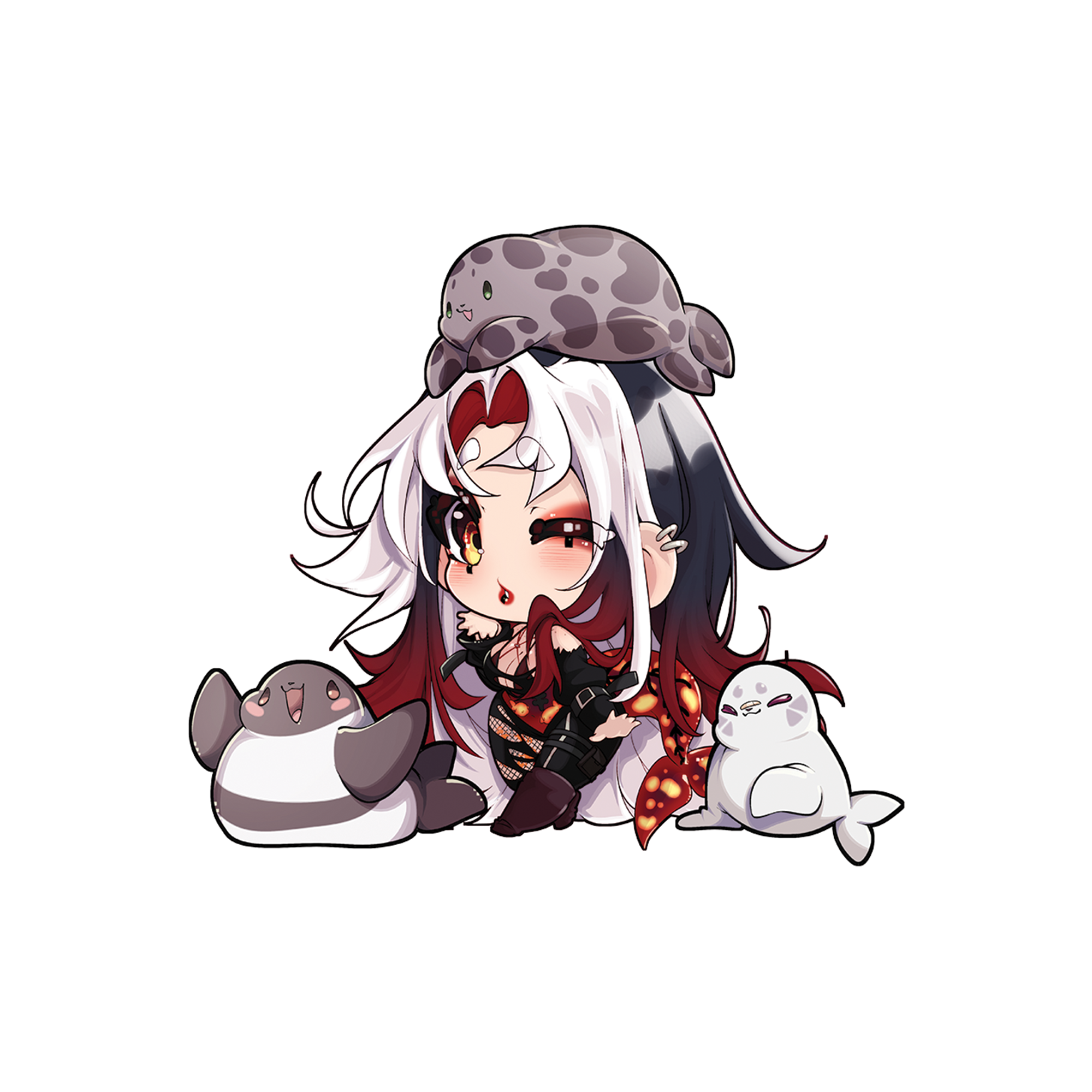 Orcatsukii Seal Family Sticker