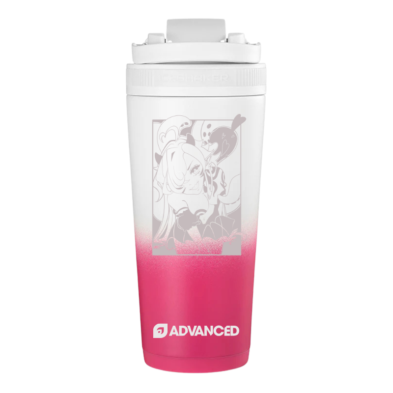 Ink's Custom 26oz Ice Shaker - Magenta White Ombre