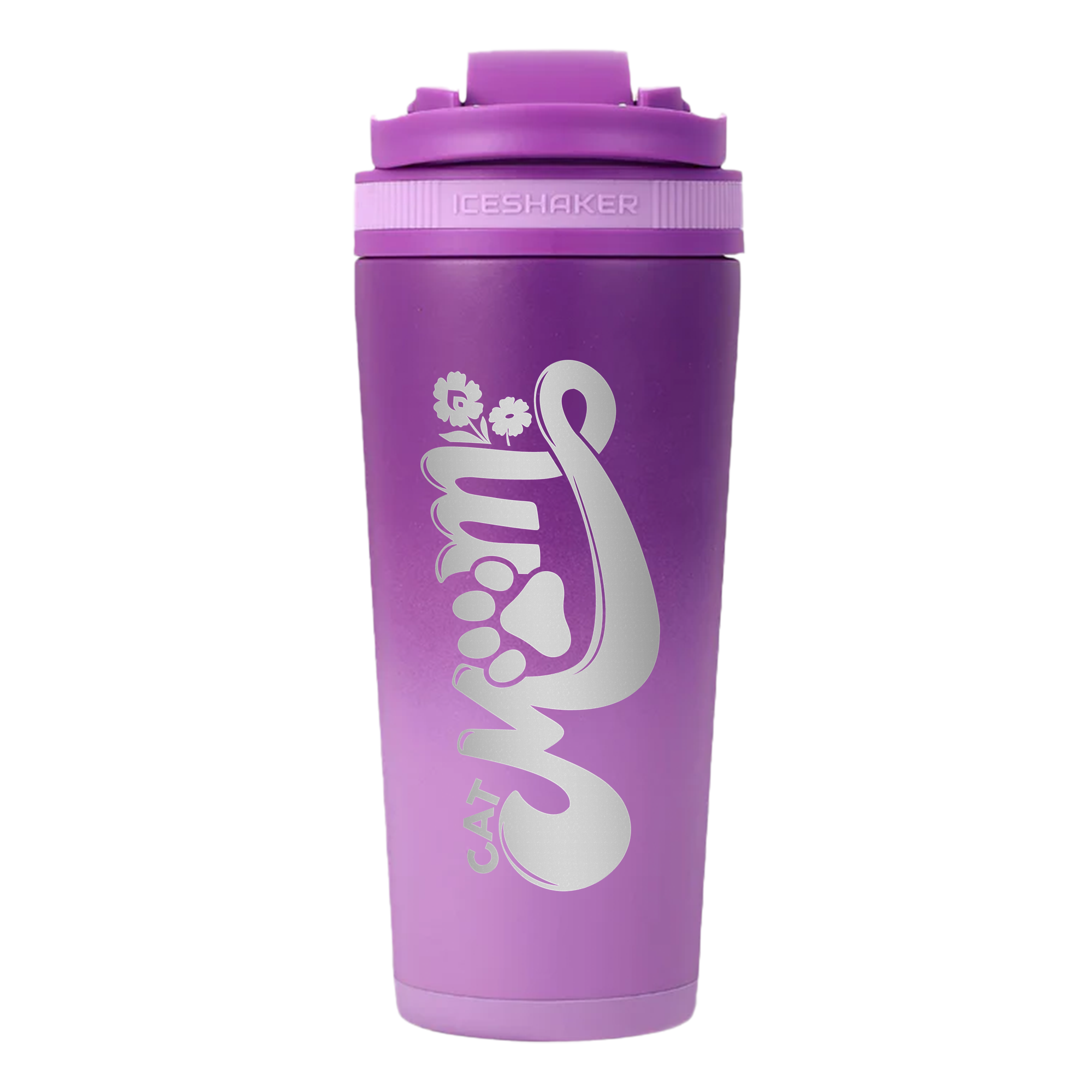 Cat Mom ADVANCED 26oz Ice Shaker - Purple Color Rush