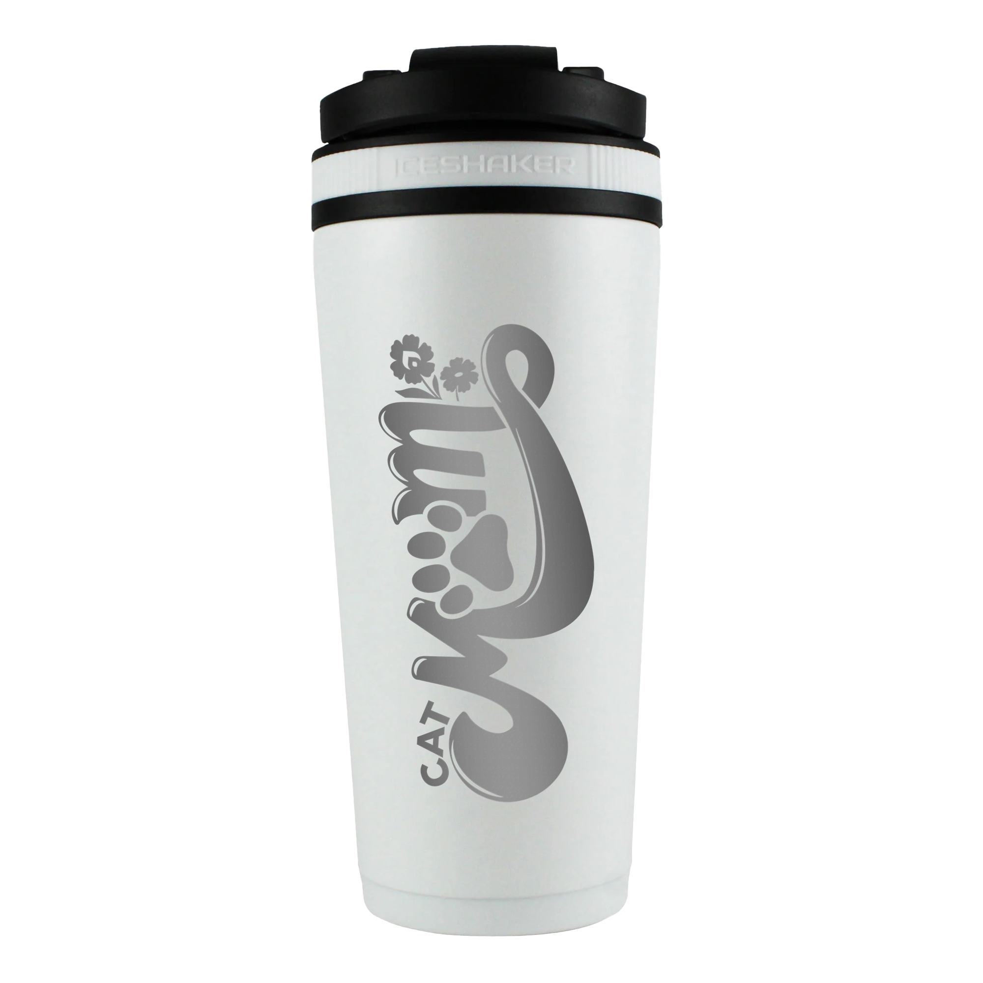 Cat Mom ADVANCED 26oz Ice Shaker - White