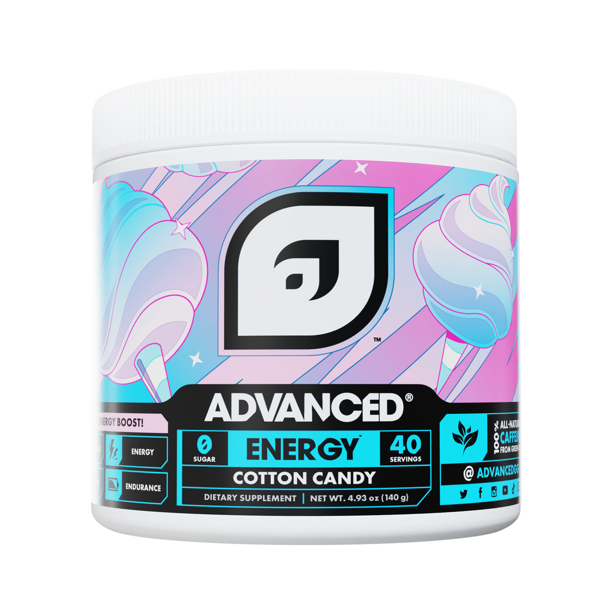 regular Cotton Candy Energy jar