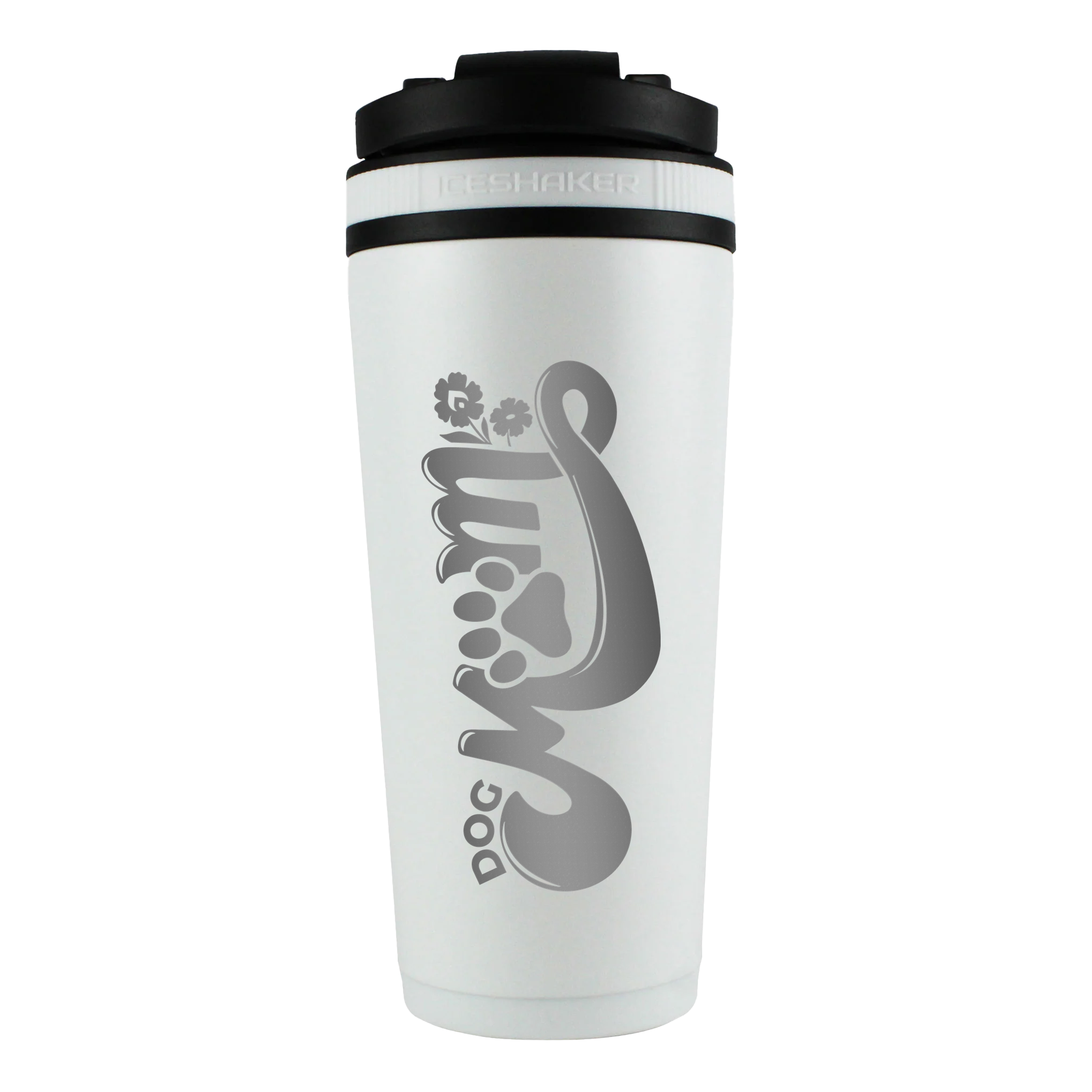 Dog Mom ADVANCED 26oz Ice Shaker - White