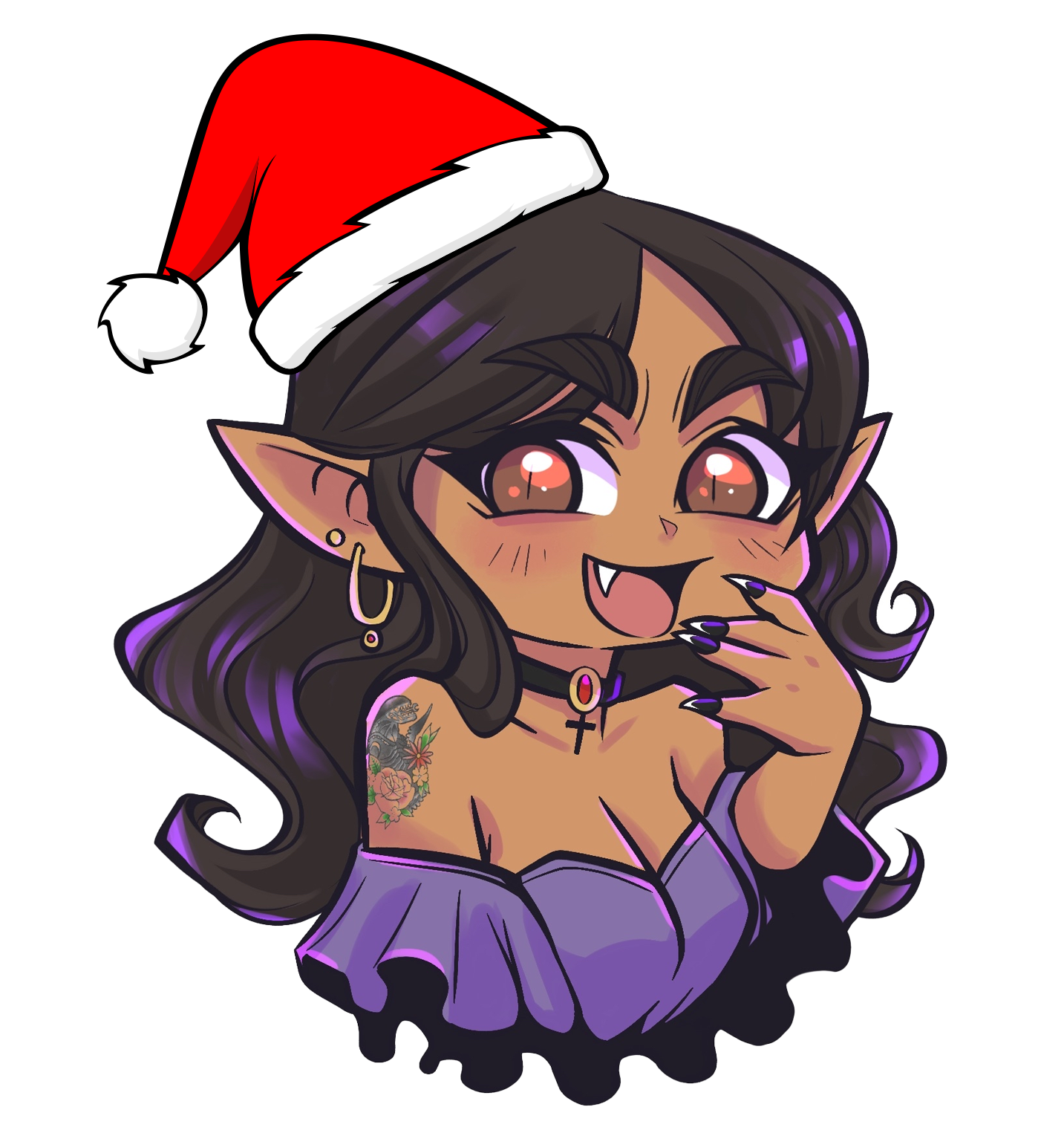 Saira's Christmas Santa Sticker