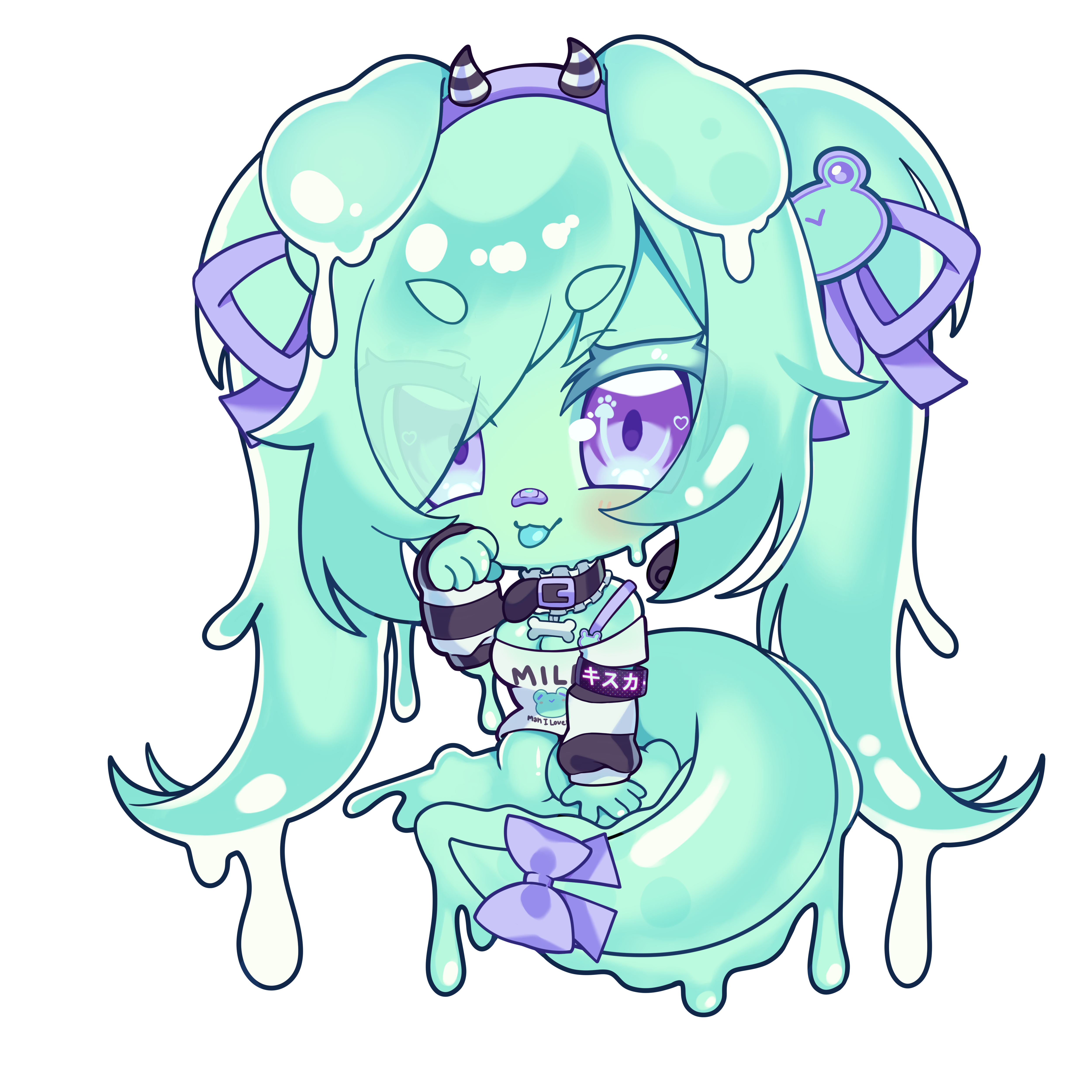 Froggie Slime Sticker