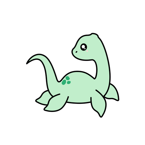 Nessie Sticker Looking Back
